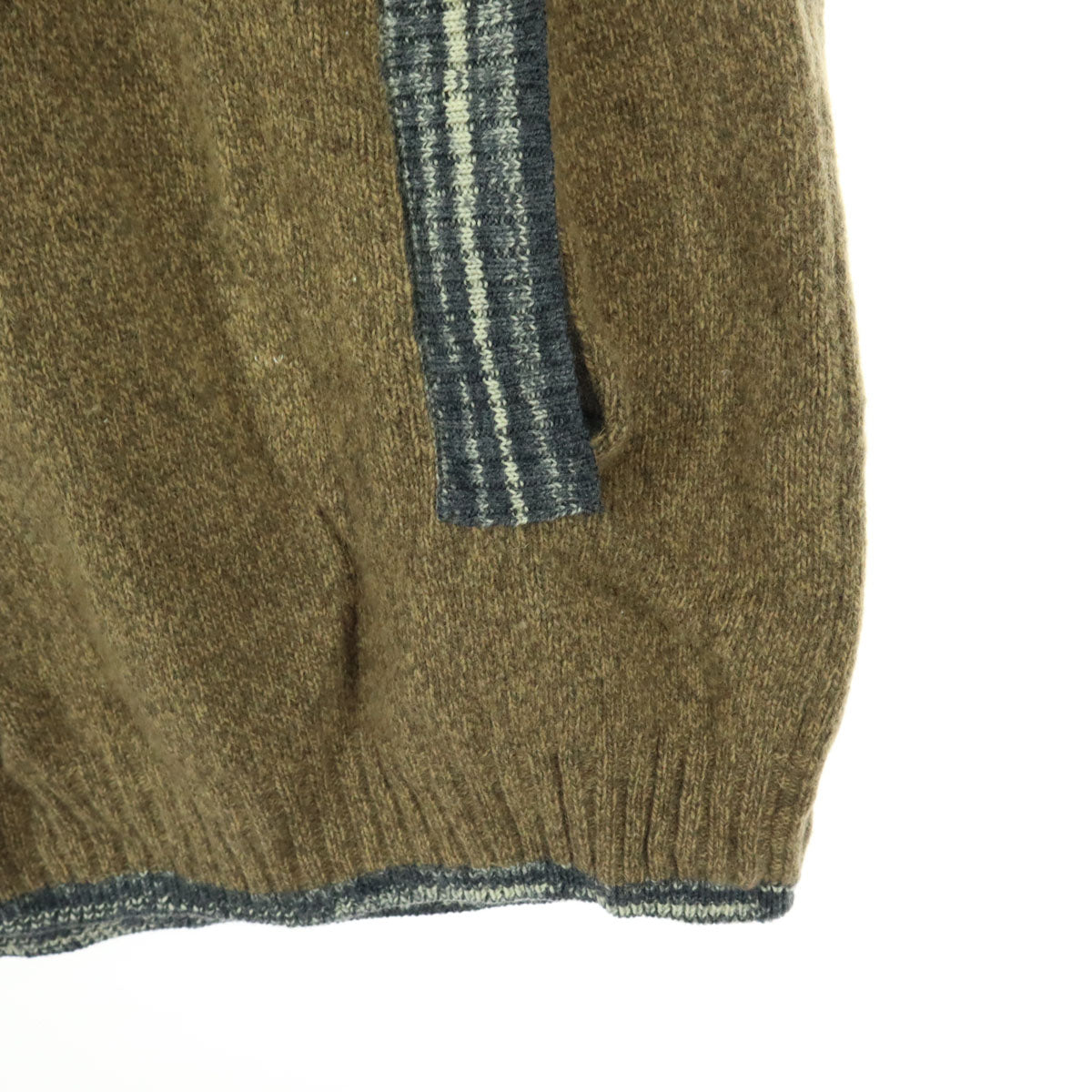 美品 DIESEL TRICOT&Co. ディーゼルトリコアンドコー 長袖 ハーフジップ ニット パーカー M ブラウン系 メンズ