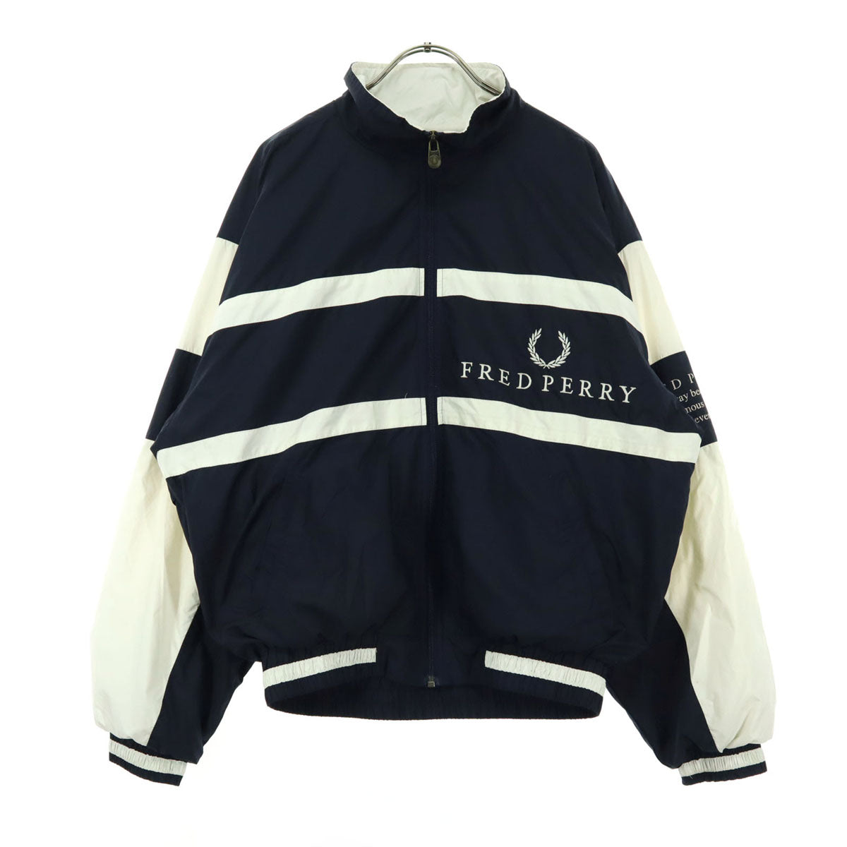 FRED PERRY フレッドペリー 裏起毛 ワンポイントロゴ 長袖 ウィンドブレーカー L ブラック メンズ