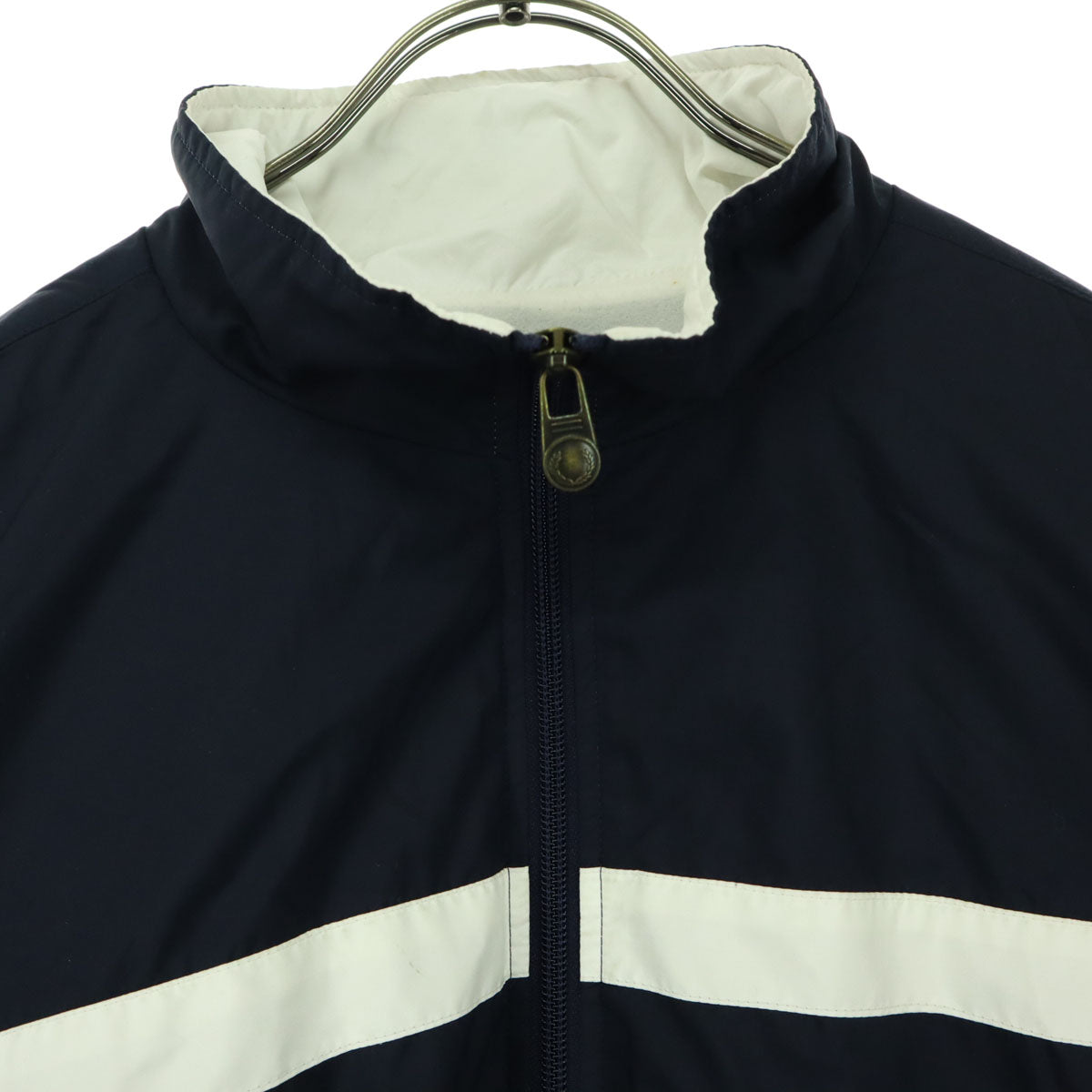 FRED PERRY フレッドペリー 裏起毛 ワンポイントロゴ 長袖 ウィンドブレーカー L ブラック メンズ