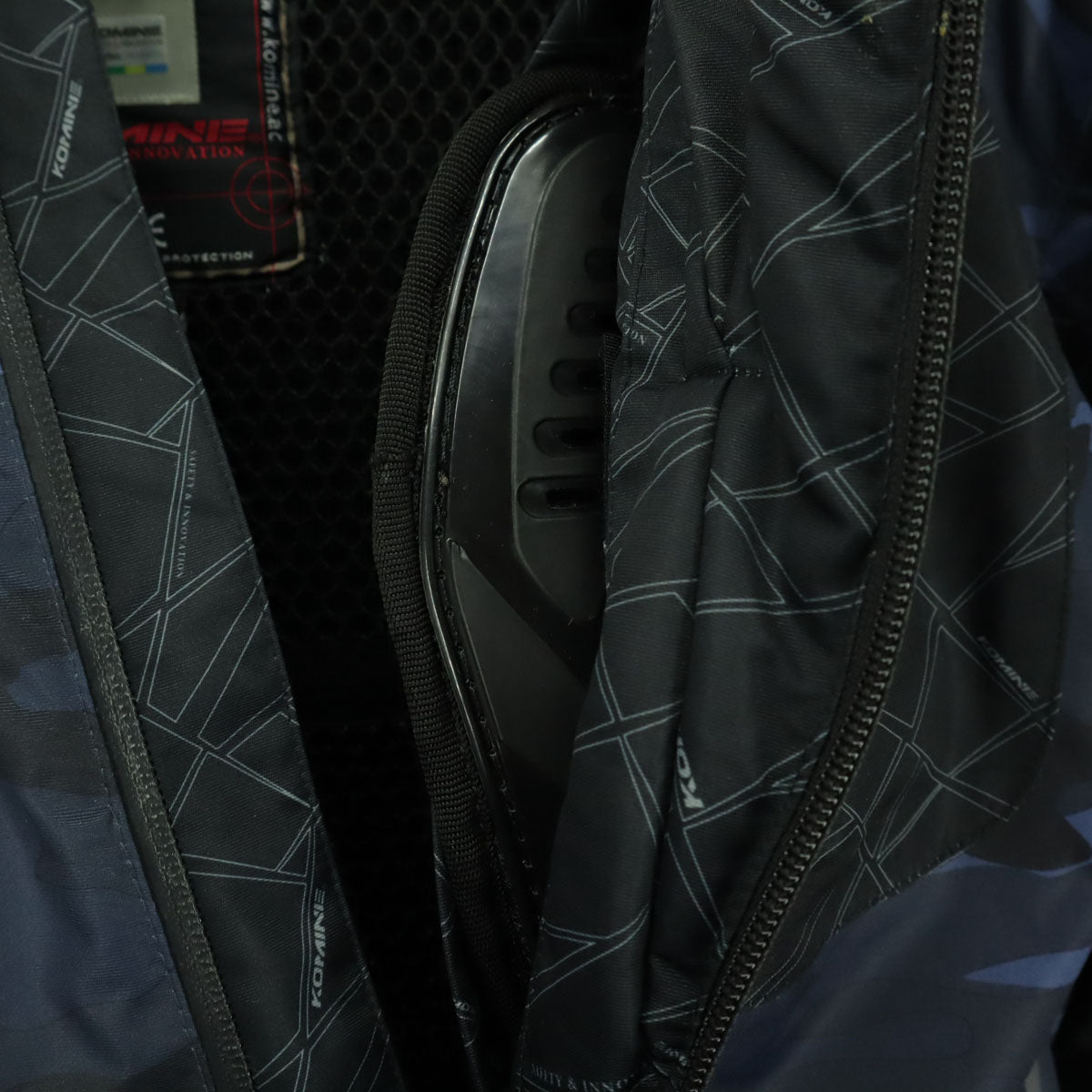 KOMINE コミネ 迷彩柄 長袖 バイク ツーリング フーディジャケット WM ブルー プロテクター付属 レディース