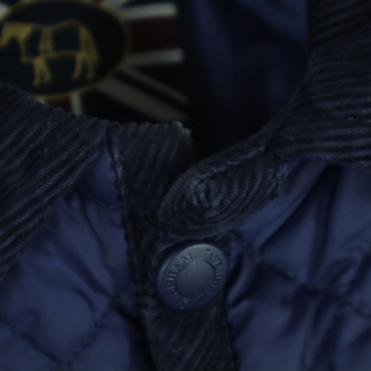 LAVENHAM ラベンハム イギリス製 長袖 キルティングジャケット ネイビー メンズ