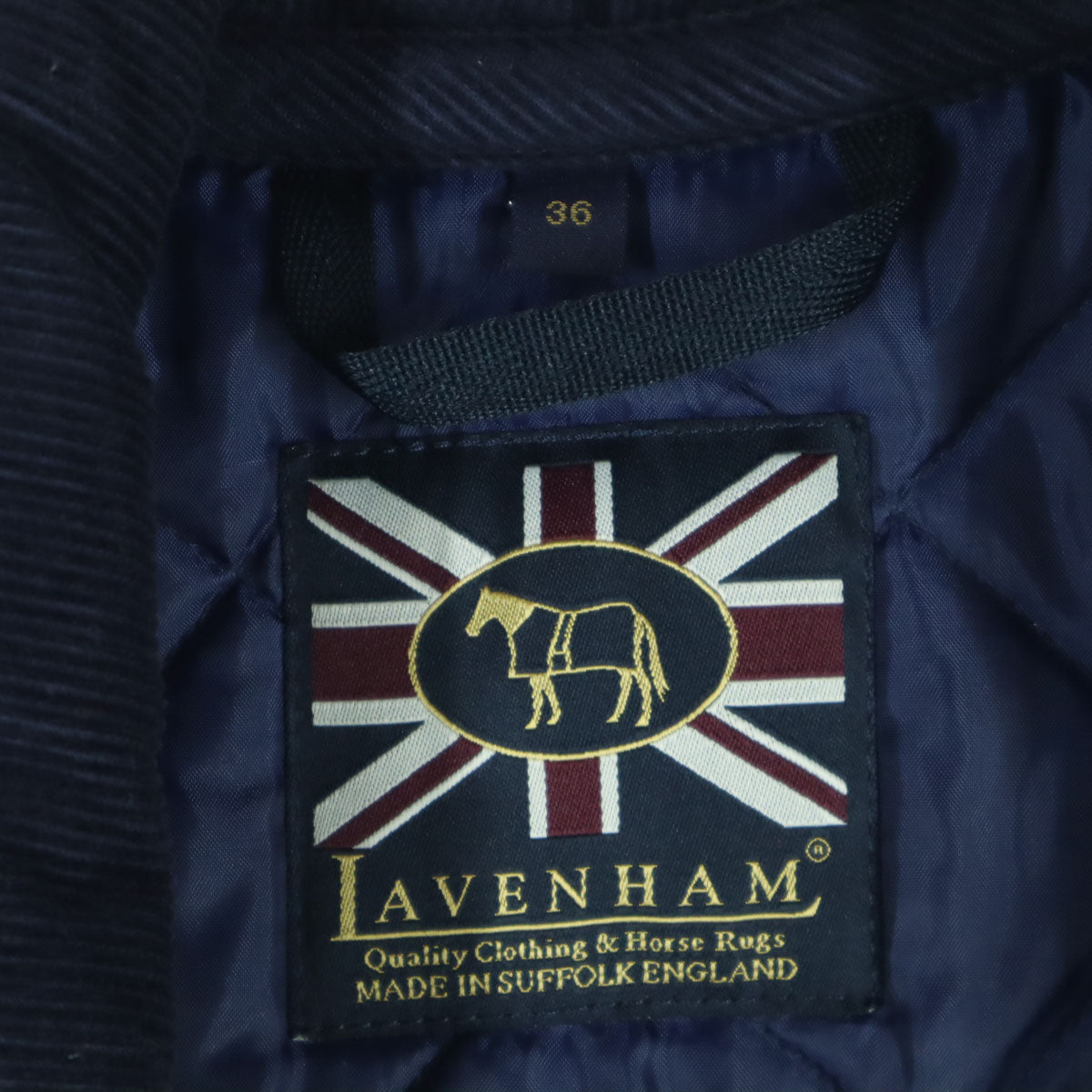 LAVENHAM ラベンハム イギリス製 長袖 キルティングジャケット ネイビー メンズ