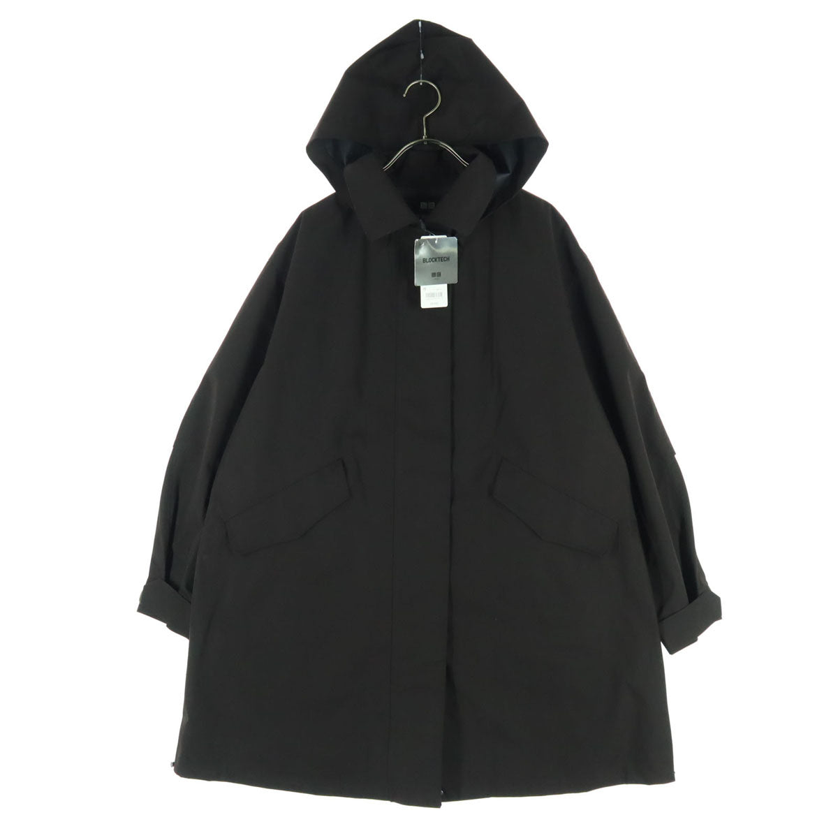 未使用 UNIQLO ユニクロ 長袖 コート M ダークブラウン フード取り外し可 レディース