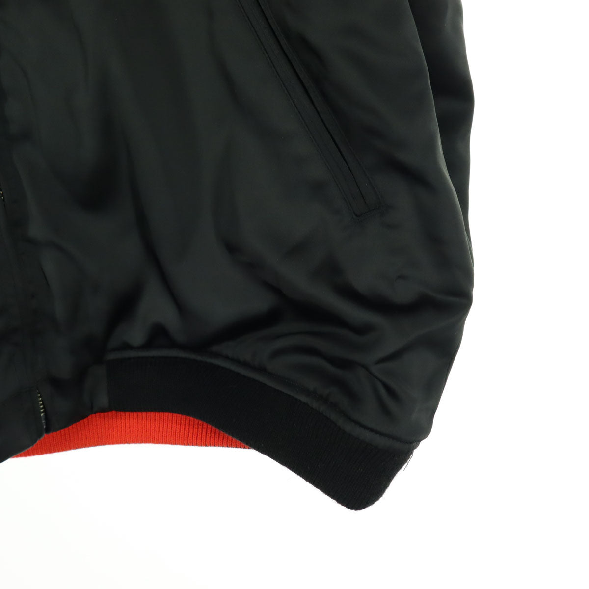 美品 でんぱ組.inc デンパグミ ファンタジスタ歌麿 コラボ 総柄 リバーシブル スカジャン L ブラック レッド レディース