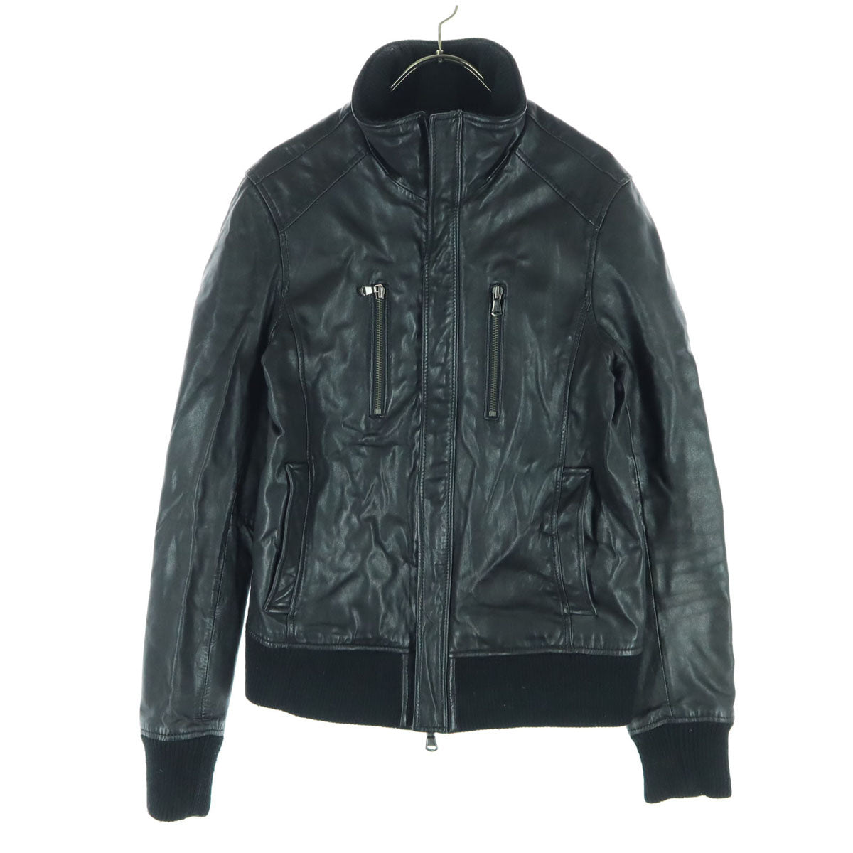 junhashimoto ジュンハシモト 長袖 レザージャケット M ブラック メンズ