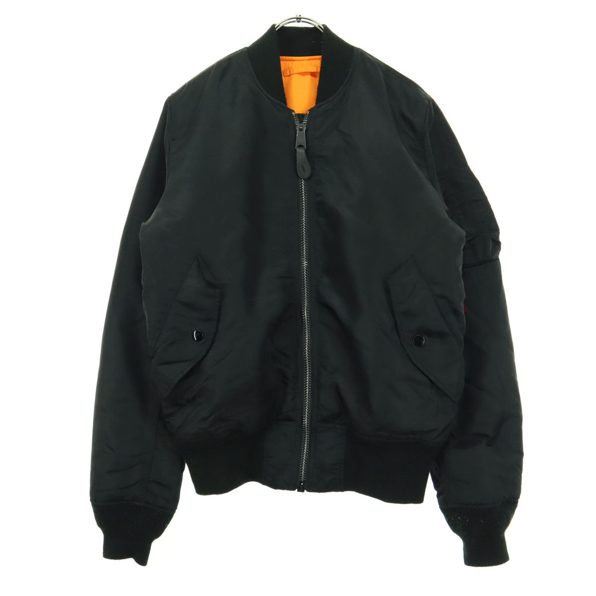 ALPHA INDUSTRIES INC アルファインダストリーズ 長袖 ナイロンジャケット S ブラック リバーシブル メンズ