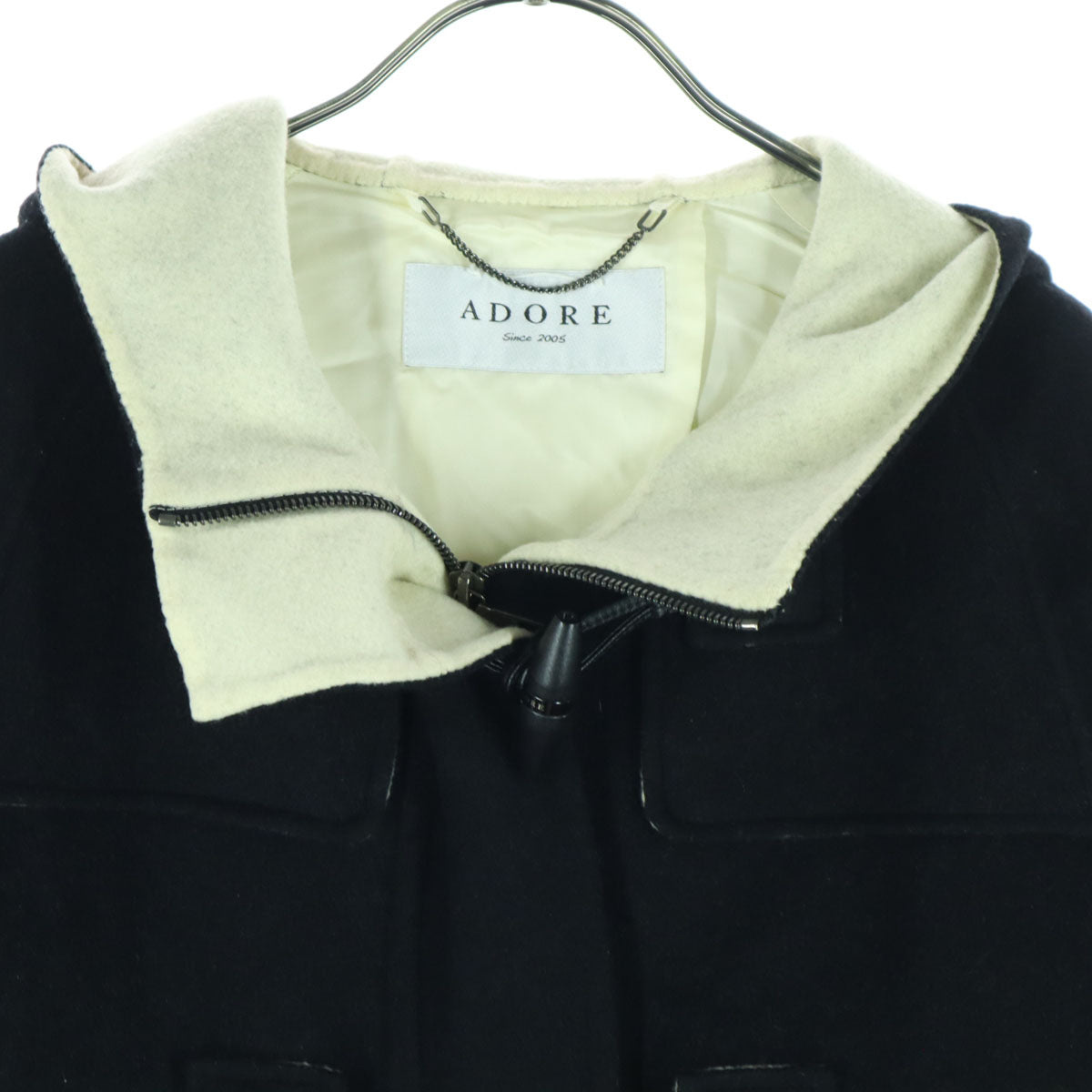 ADORE アドーア 長袖 ダッフルコート 36 ブラック レディース