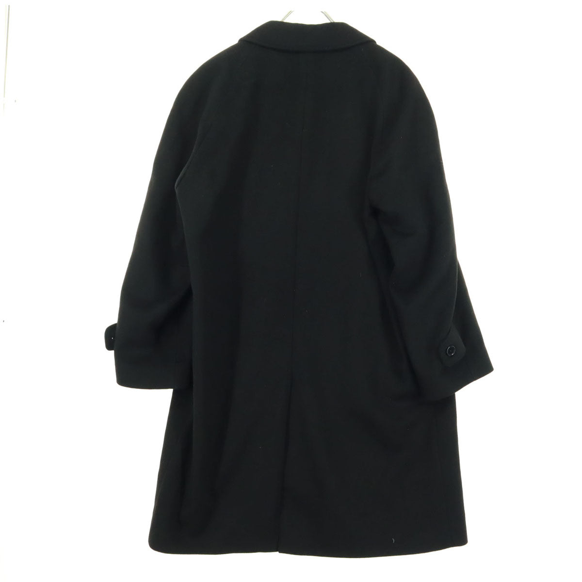 美品 CASHMERE BLEND カシミヤブレンド 長袖 カシミヤ ステンカラーコート A5 ブラック メンズ