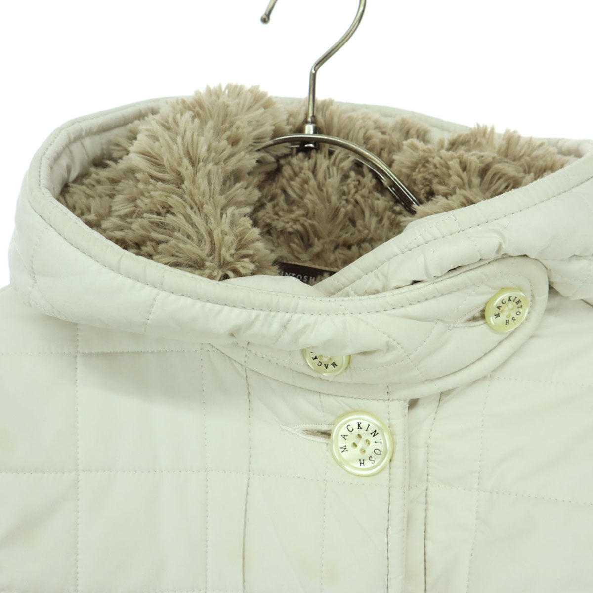 Mackintosh マッキントッシュ 英国製 長袖 キルティングコート 34 ホワイト レディース