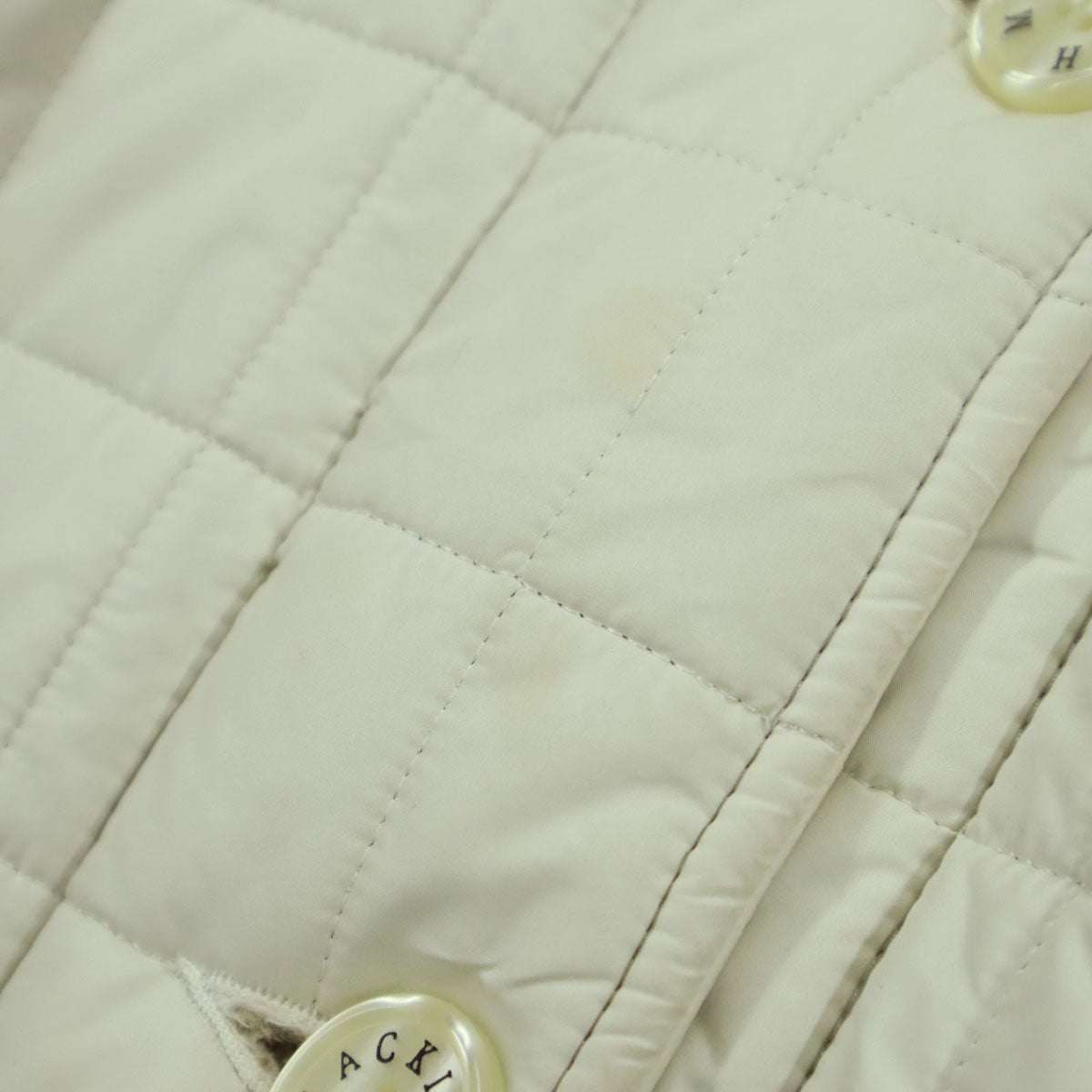 Mackintosh マッキントッシュ 英国製 長袖 キルティングコート 34 ホワイト レディース