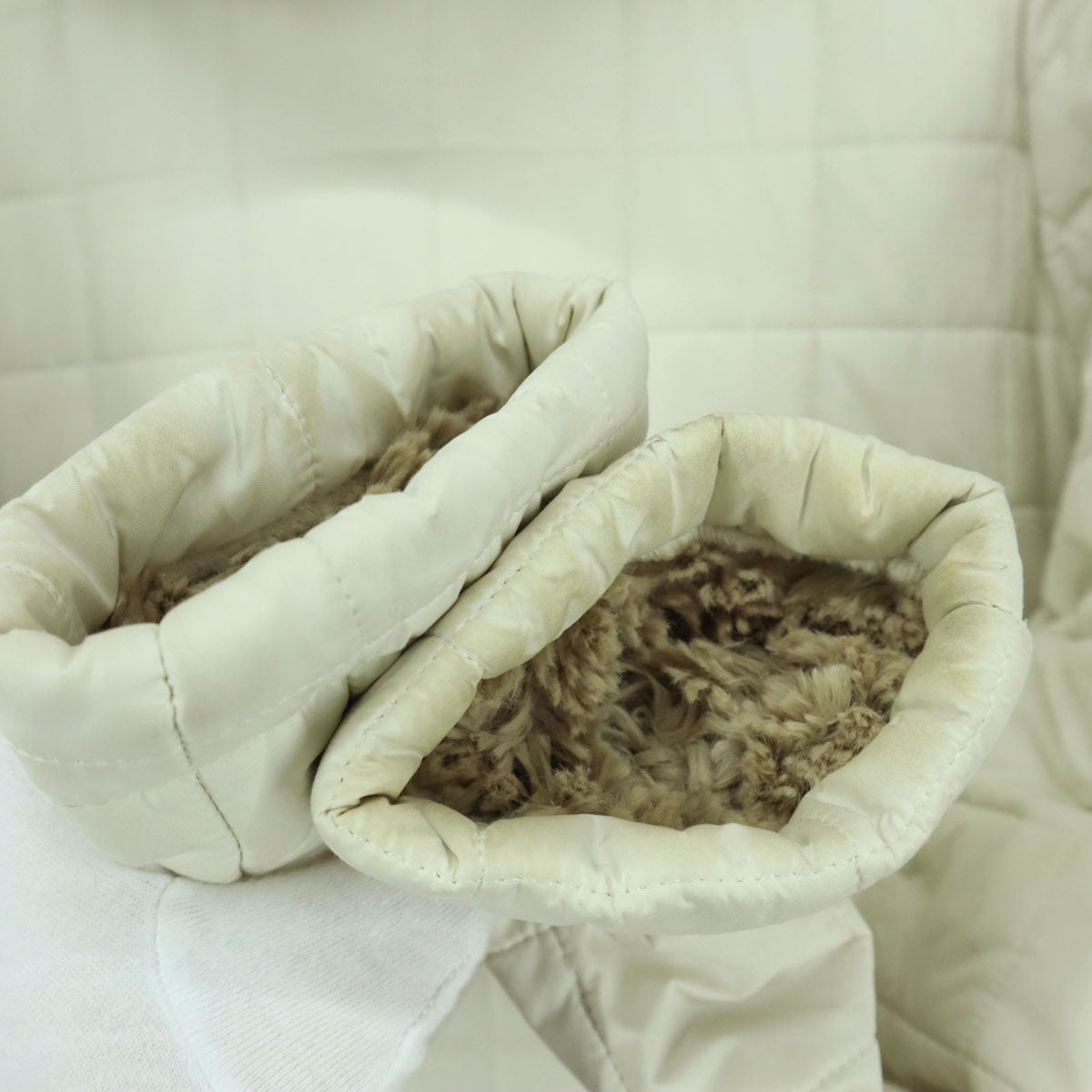 Mackintosh マッキントッシュ 英国製 長袖 キルティングコート 34 ホワイト レディース