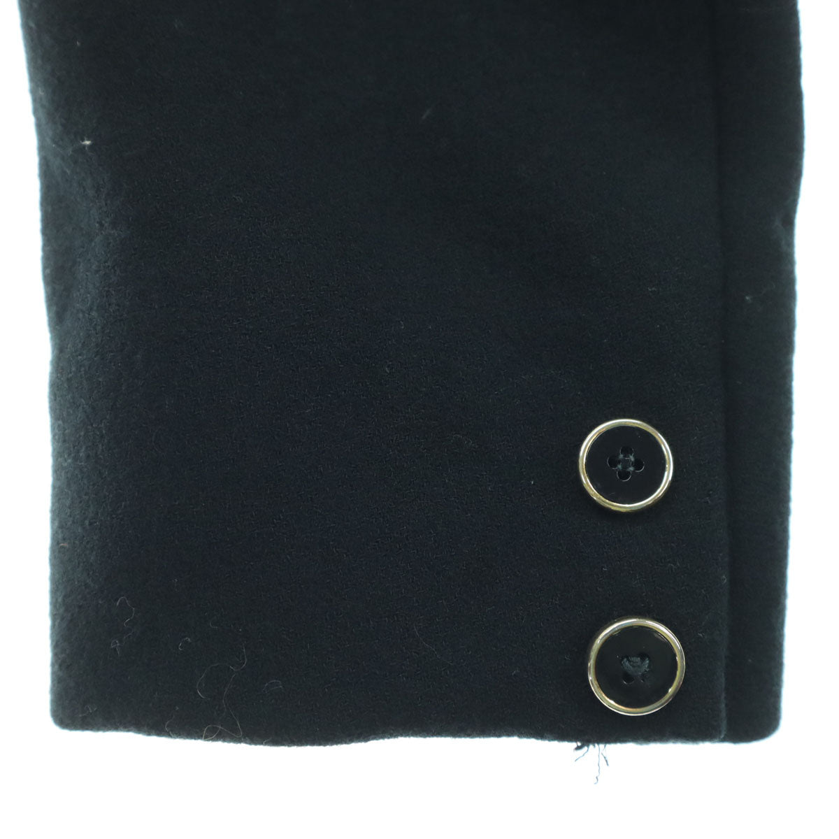 NINA RICCI ニナリッチ 長袖 ダブルブレスト ウールコート 9 ブラック レディース