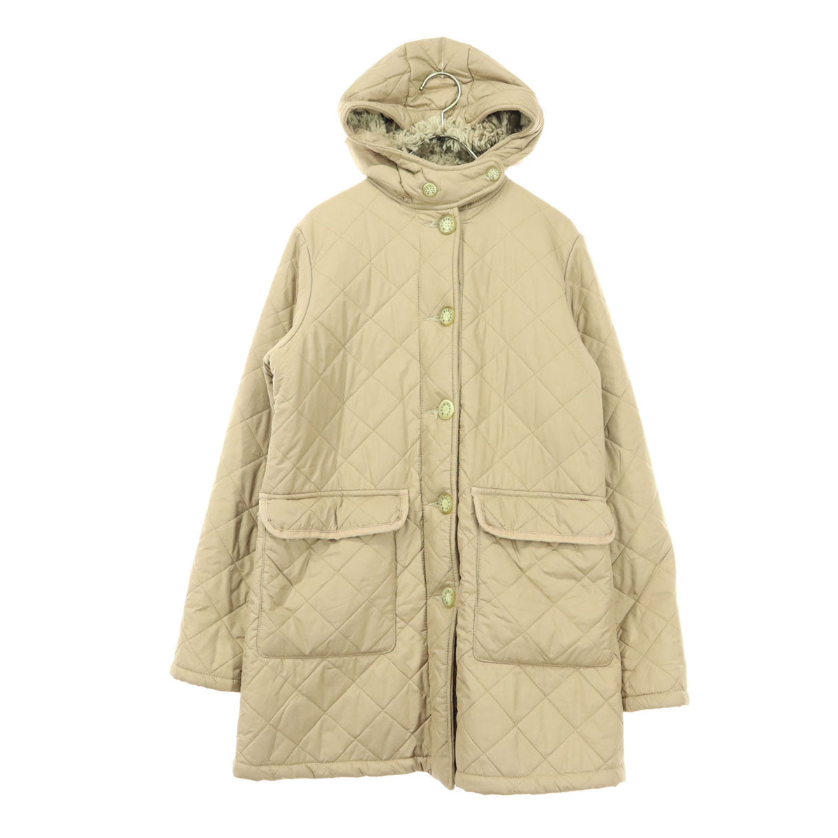 美品 Mackintosh マッキントッシュ スコットランド製 長袖 キルティング 中綿コート 36 ベージュ レディース