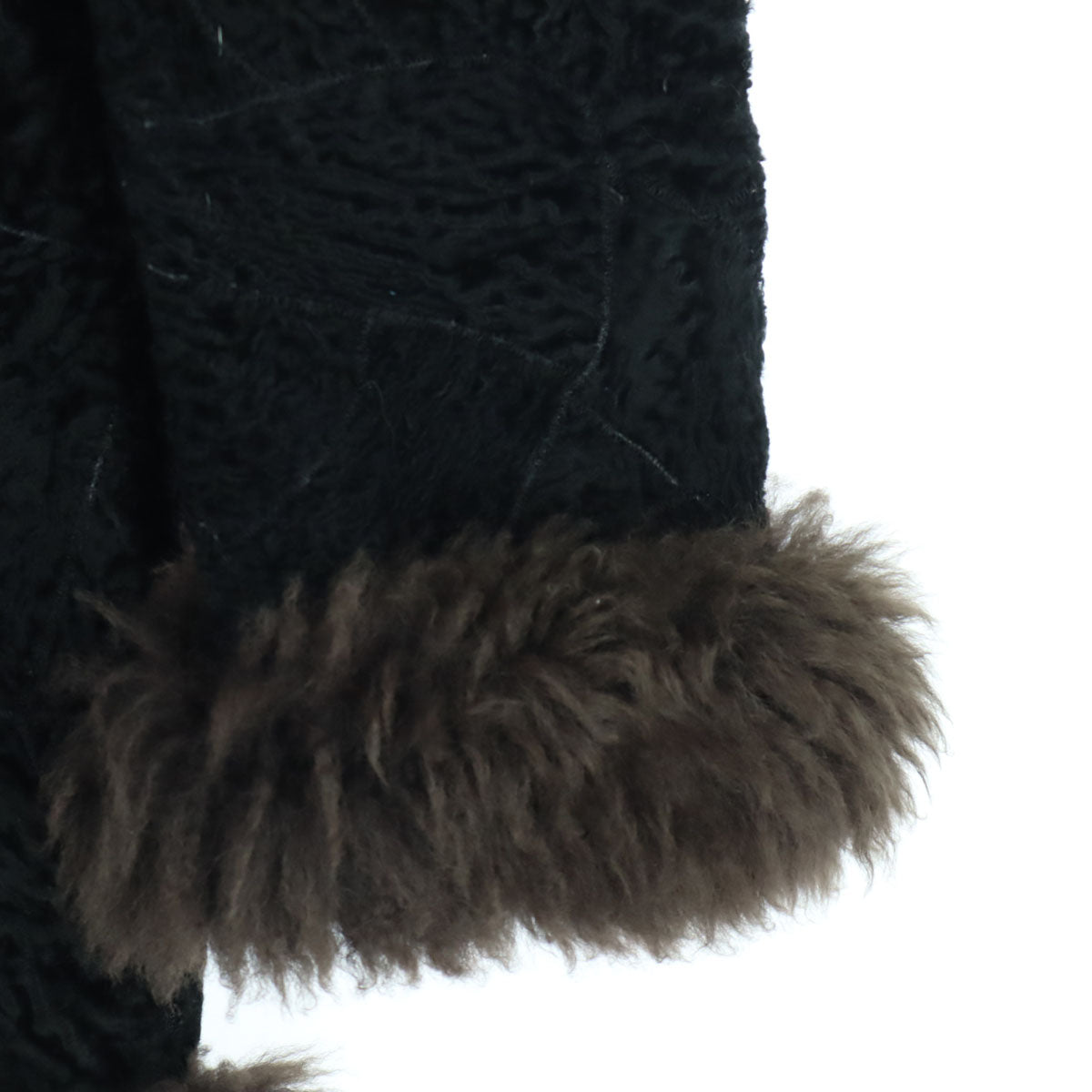 長袖 リアルファー ムートンコート M ブラック 羊毛 レディース