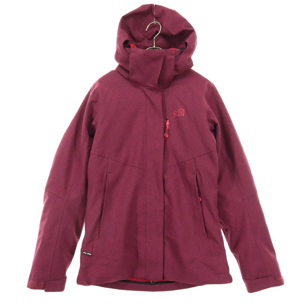 MILLET ミレー ワンポイントロゴ 長袖 3way マウンテンパーカー XS レッド レディース