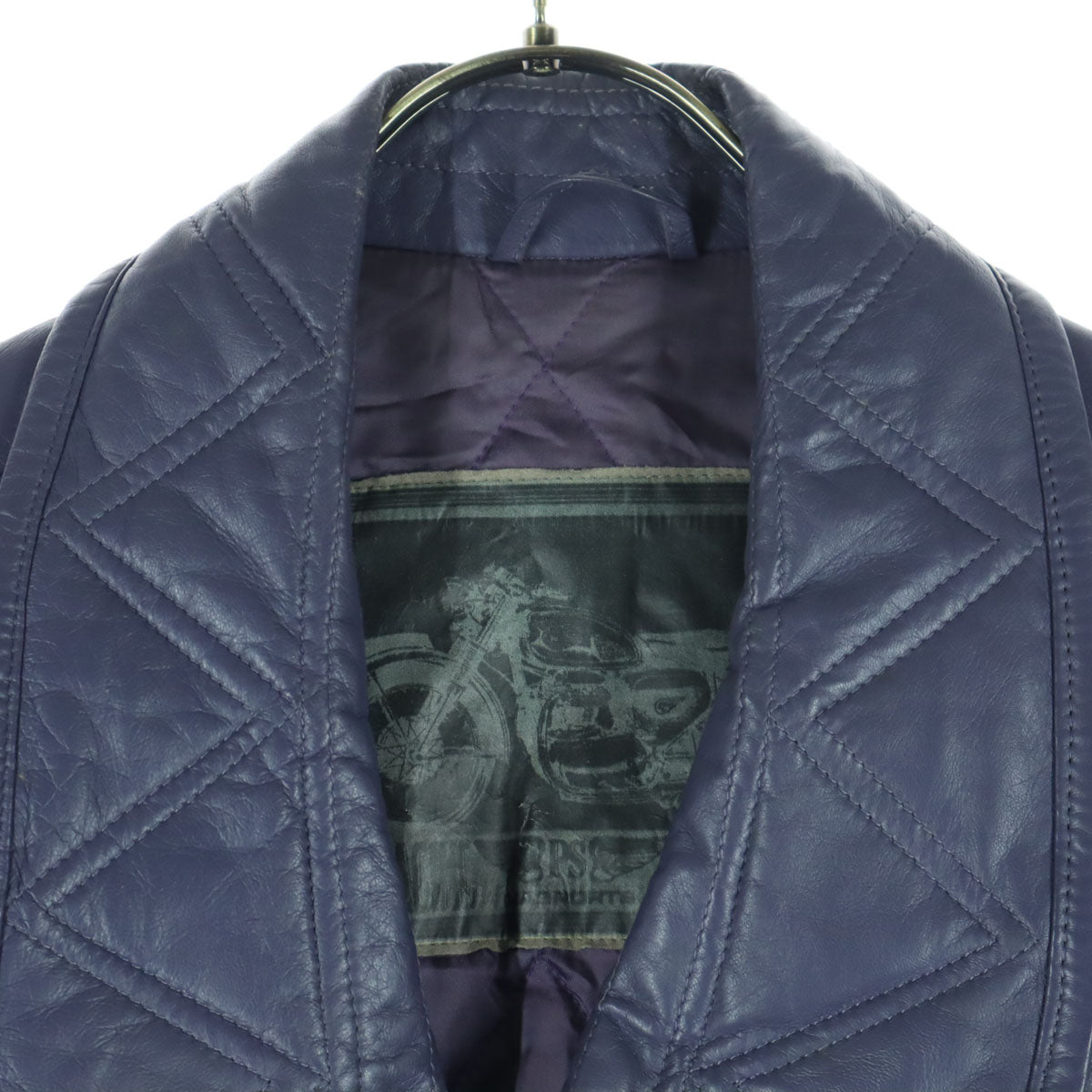 PIA SPORTS ピアスポーツ 日本製 長袖 レザージャケット 4 パープル 羊革 メンズ