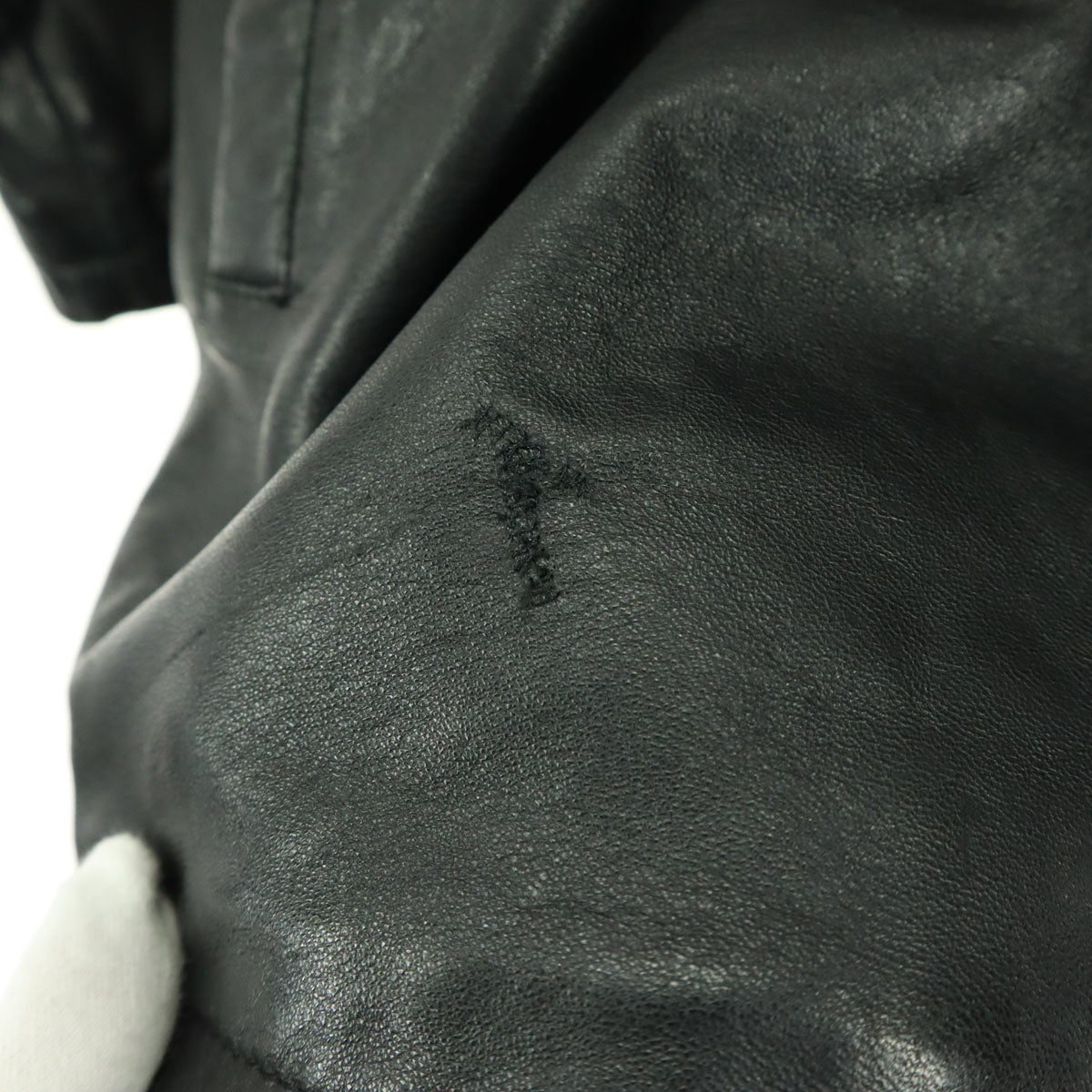 DURANTE デュランテ 90s オールド 長袖 ミドル丈 レザージャケット L ブラック 羊革 メンズ