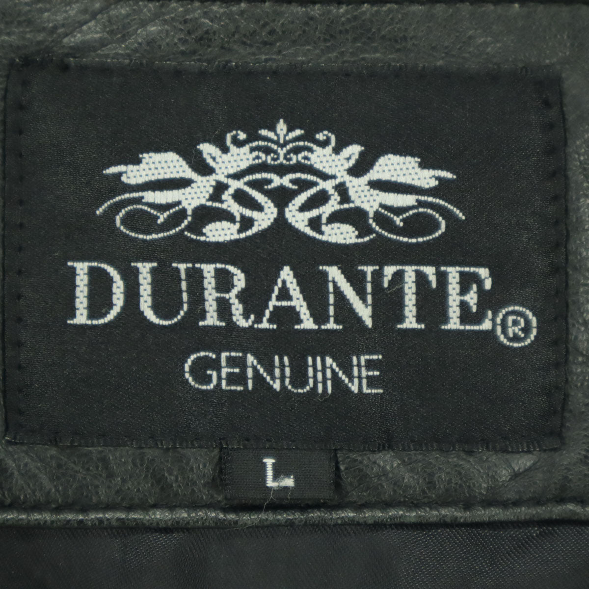 DURANTE デュランテ 90s オールド 長袖 ミドル丈 レザージャケット L ブラック 羊革 メンズ