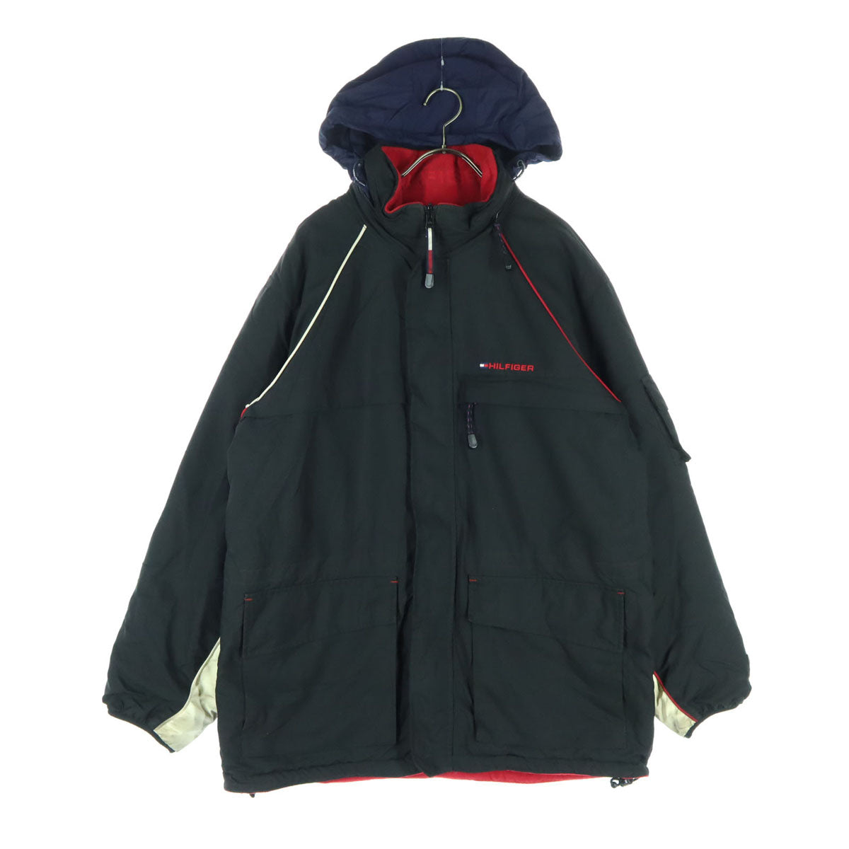 TOMMY HILFIGER トミーヒルフィガー リバーシブル フリースジャケット L レッド 513791 メンズ