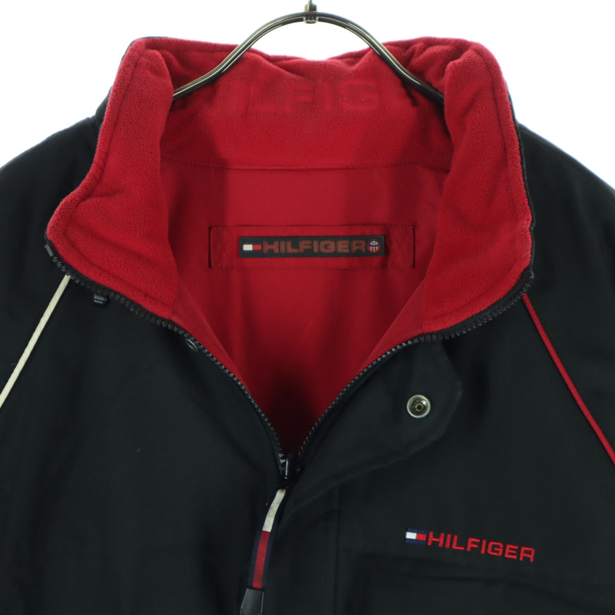 TOMMY HILFIGER トミーヒルフィガー リバーシブル フリースジャケット L レッド 513791 メンズ