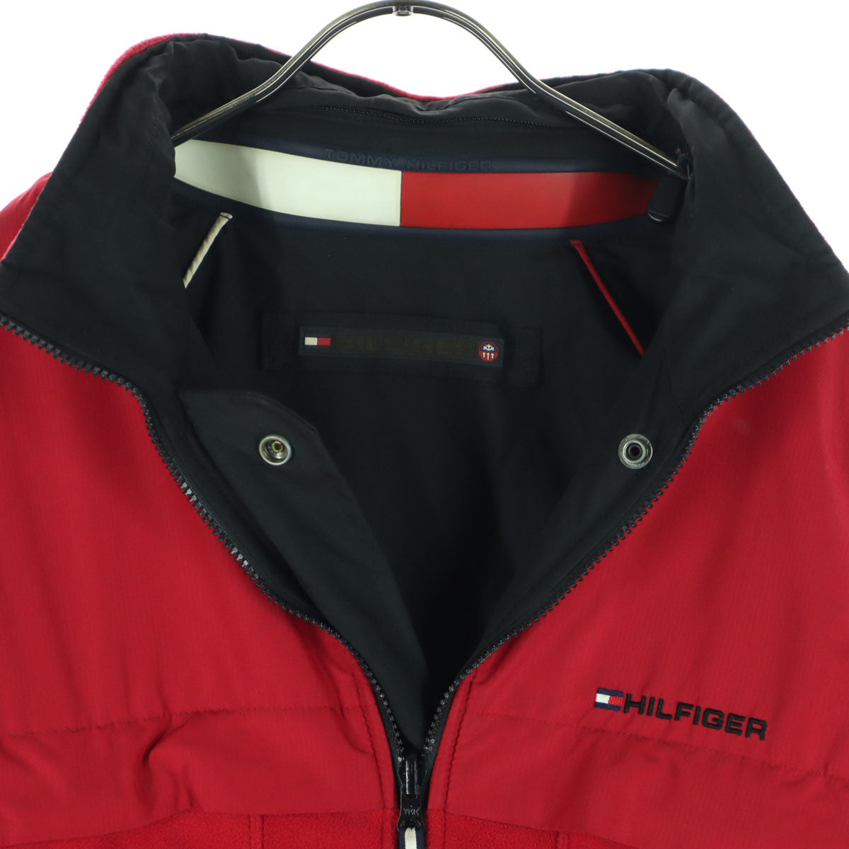 TOMMY HILFIGER トミーヒルフィガー リバーシブル フリースジャケット L レッド 513791 メンズ