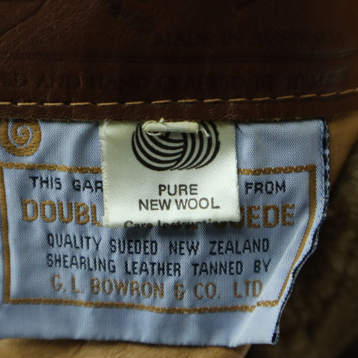 G.L.BOWRON & CO.LTD ニュージーランド製 長袖 ムートンジャケット XL ブラウン レディース