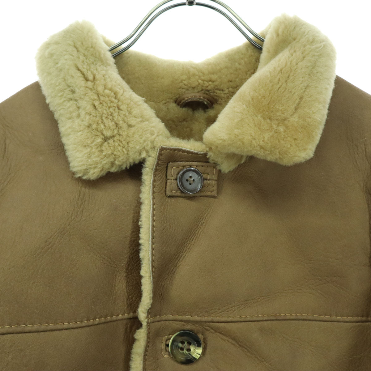 roberto massini ロベルトマッシーニ ブルガリア製 長袖 ムートンジャケット L ブラウン メンズ