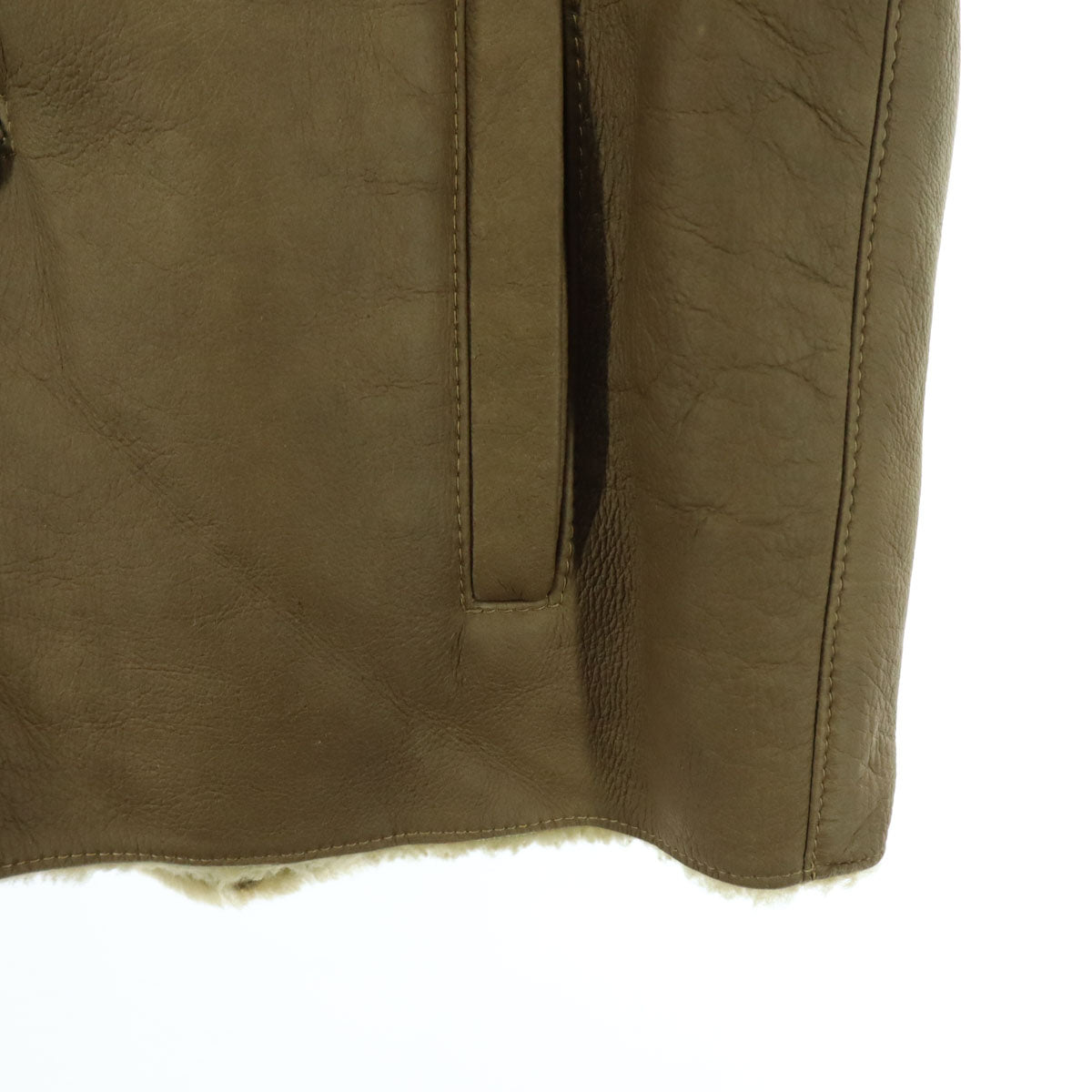 roberto massini ロベルトマッシーニ ブルガリア製 長袖 ムートンジャケット L ブラウン メンズ