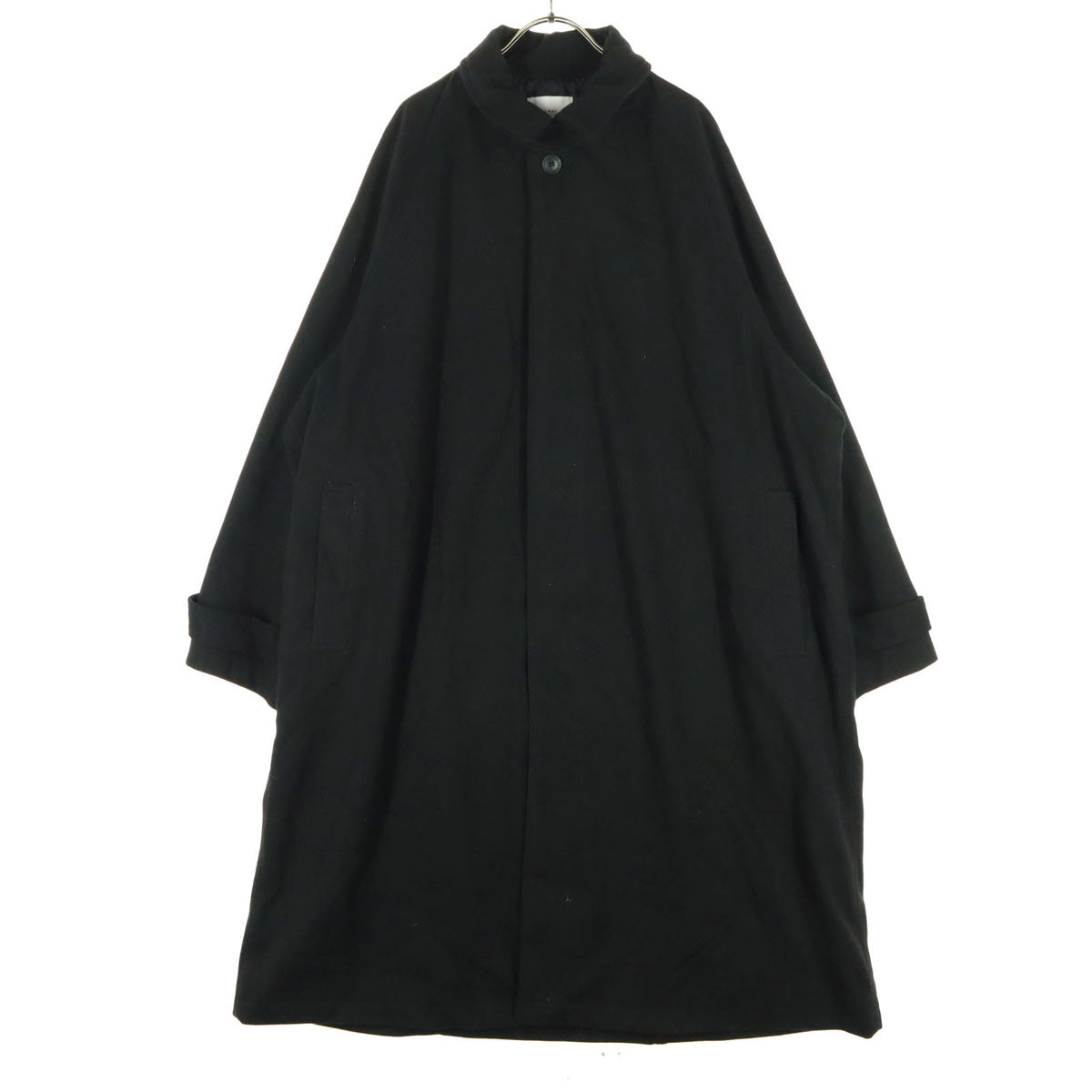 美品 remer リメール 長袖 ステンカラーコート L ブラック メンズ