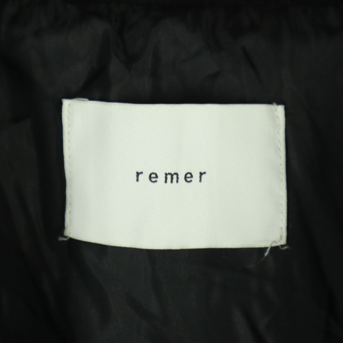 美品 remer リメール 長袖 ステンカラーコート L ブラック メンズ