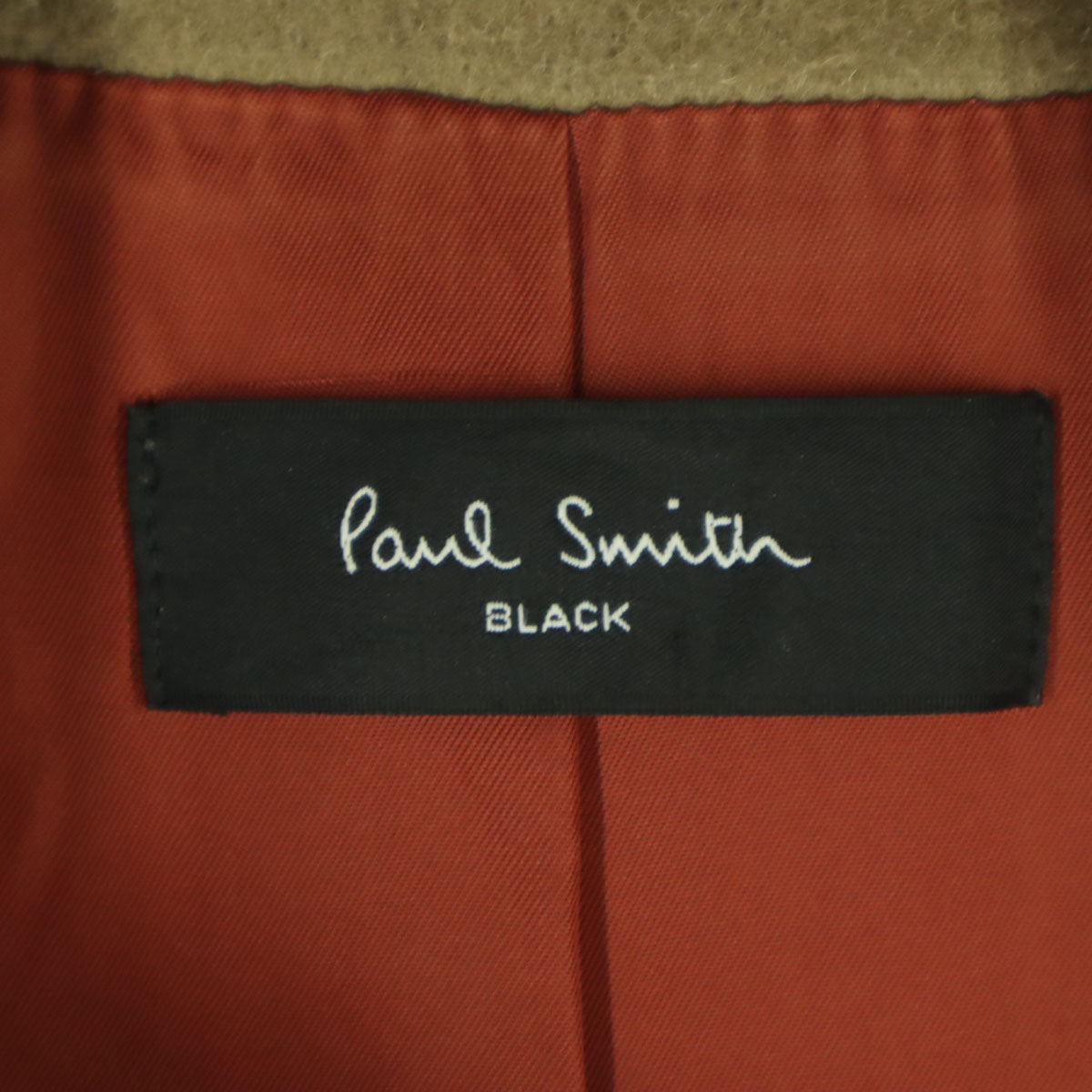 美品 PaulSmith BLACK ポールスミスブラック 長袖 ウール ダブルボタン コート 40 ブラウン系 レディース