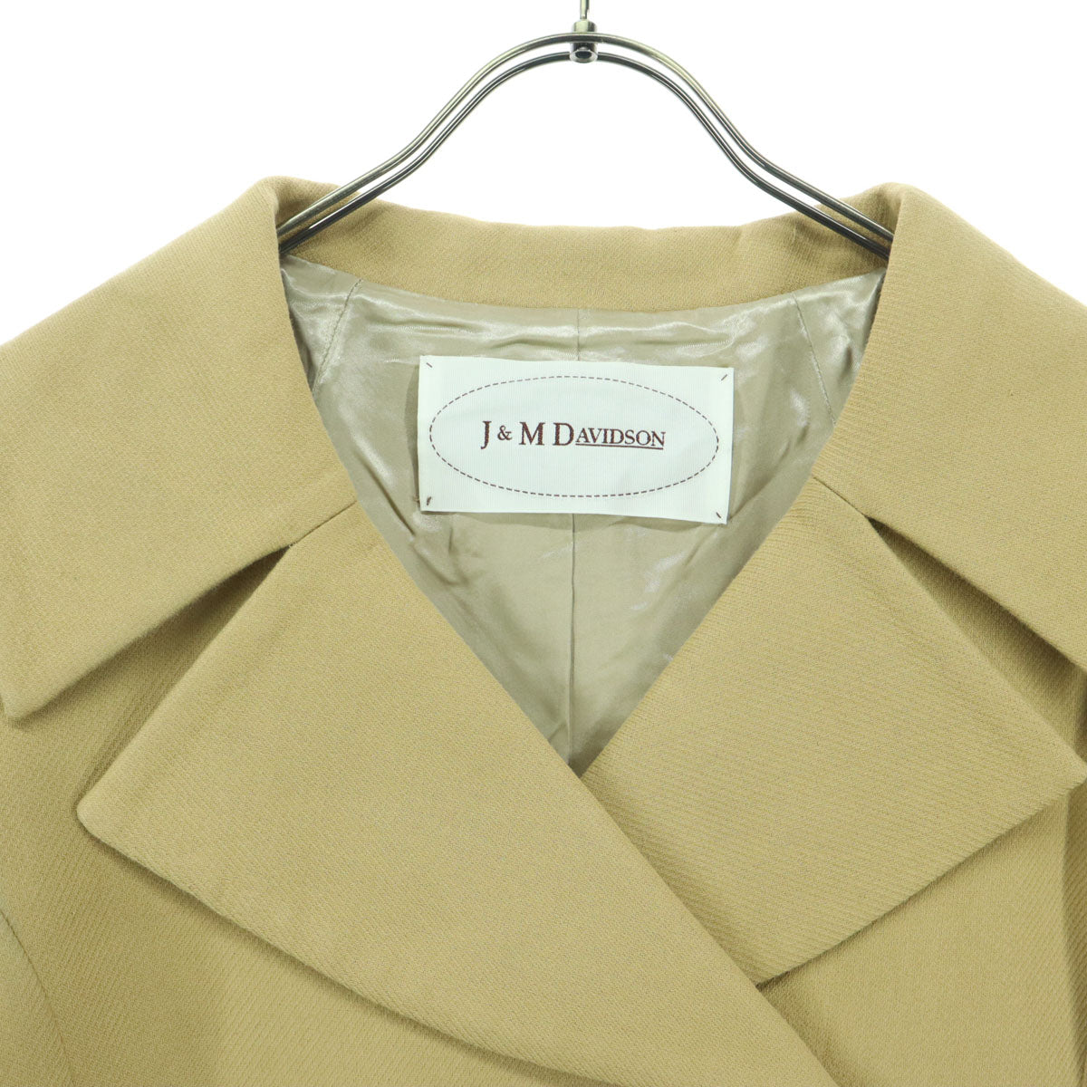 J&M Davidson ジェイアンドエムデヴィッドソン 日本製 長袖 ピーコート 10 ベージュ レディース
