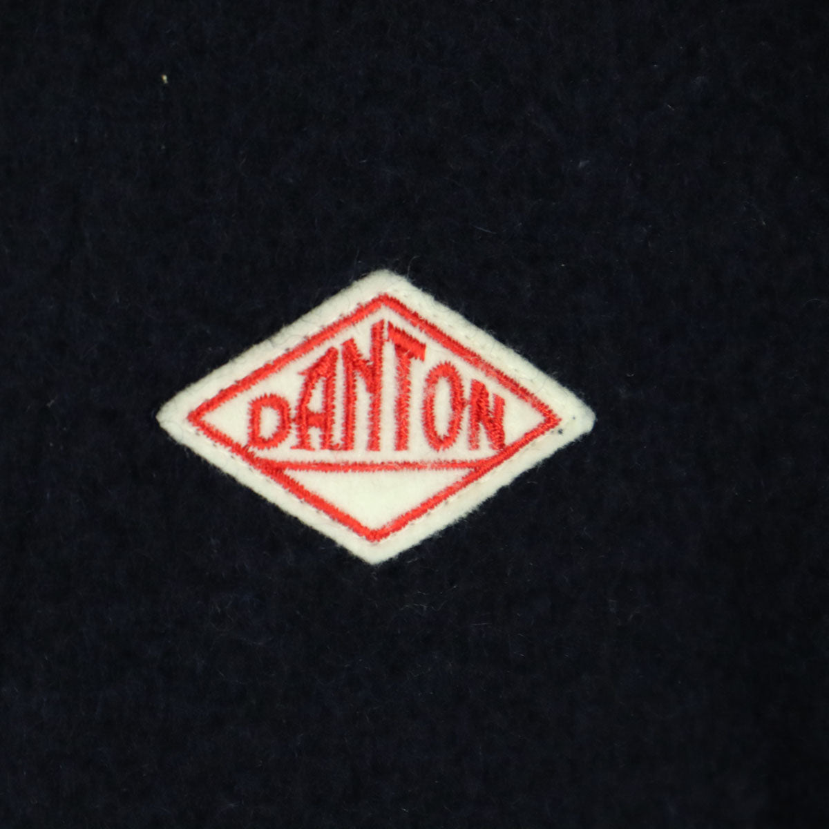Danton ダントン 日本製 長袖 ウール モッサ ロングコート 34 ネイビー フーディー取外し可 レディース