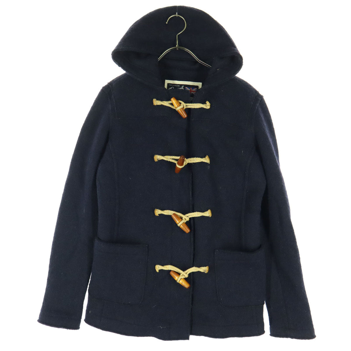 Gloverall グローバーオール 英国製 長袖 ショート丈 ダッフルコート 8 ネイビー レディース