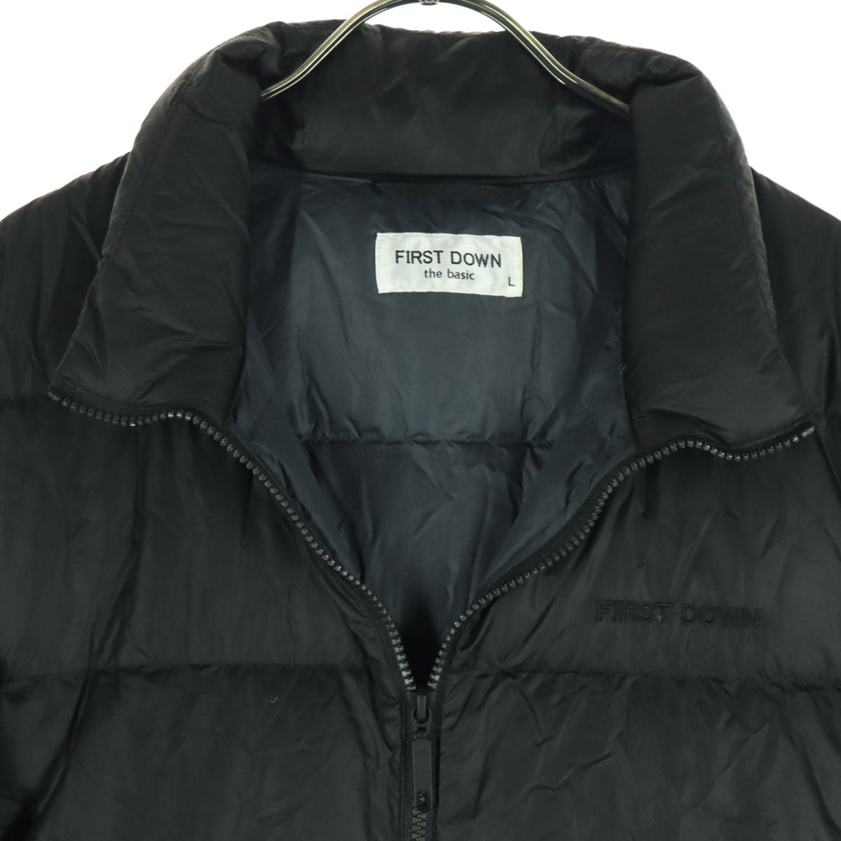 美品 FIRSTDOWN ファーストダウン 長袖 ダウンジャケット L ブラック メンズ