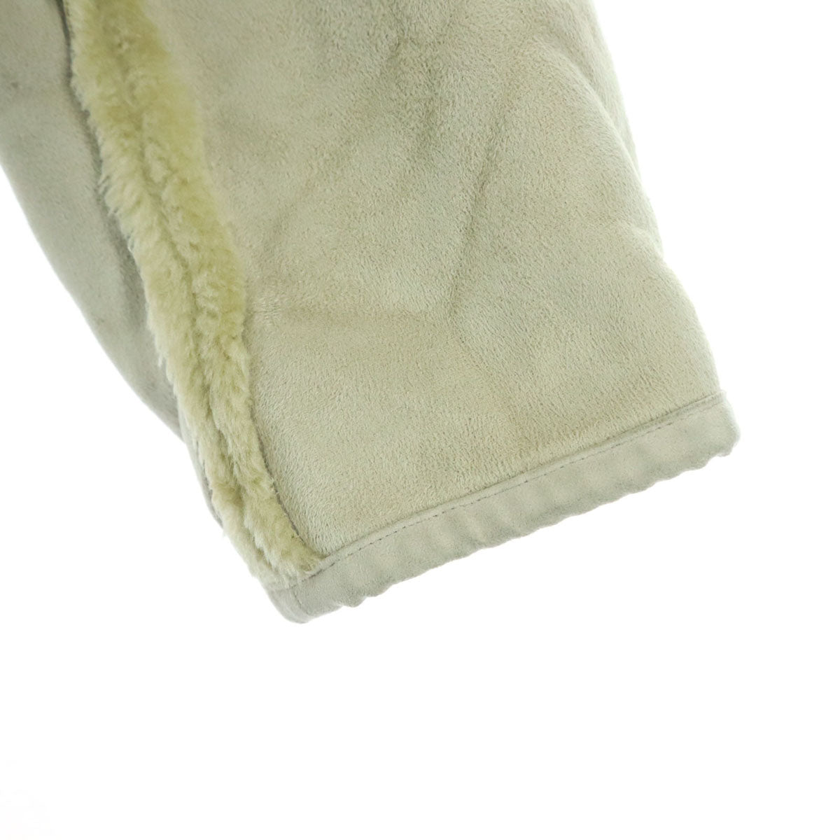 未使用 THURIUM スリウム 日本製 長袖 フェイク ムートンジャケット ベージュ レディース