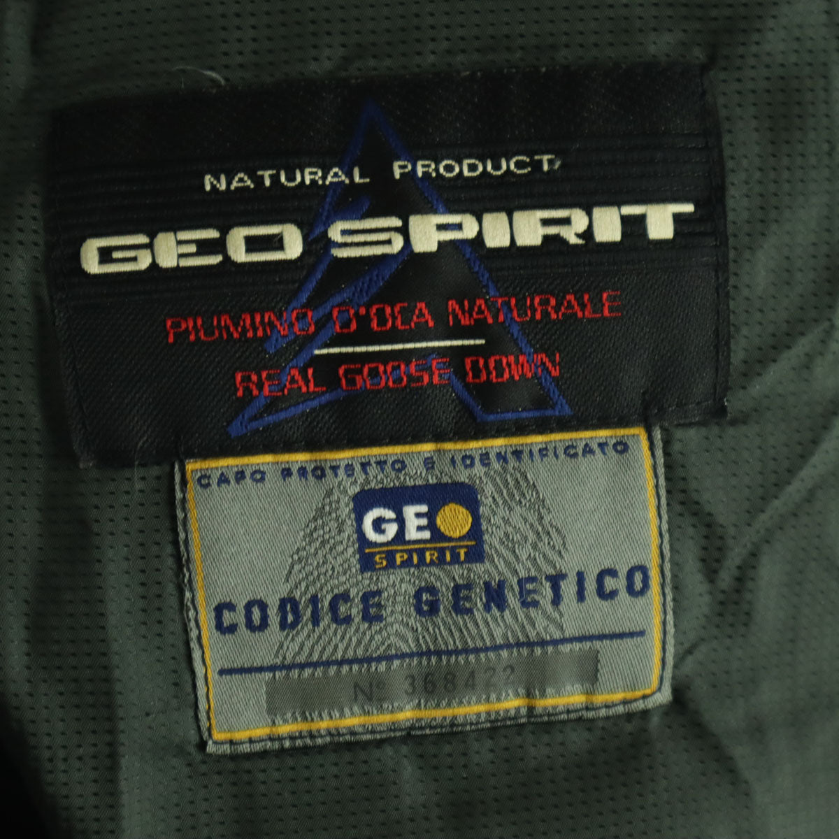 GEO SPIRIT ゲオスピリット イタリア製 長袖 ダウンコート 42 カーキ レディース