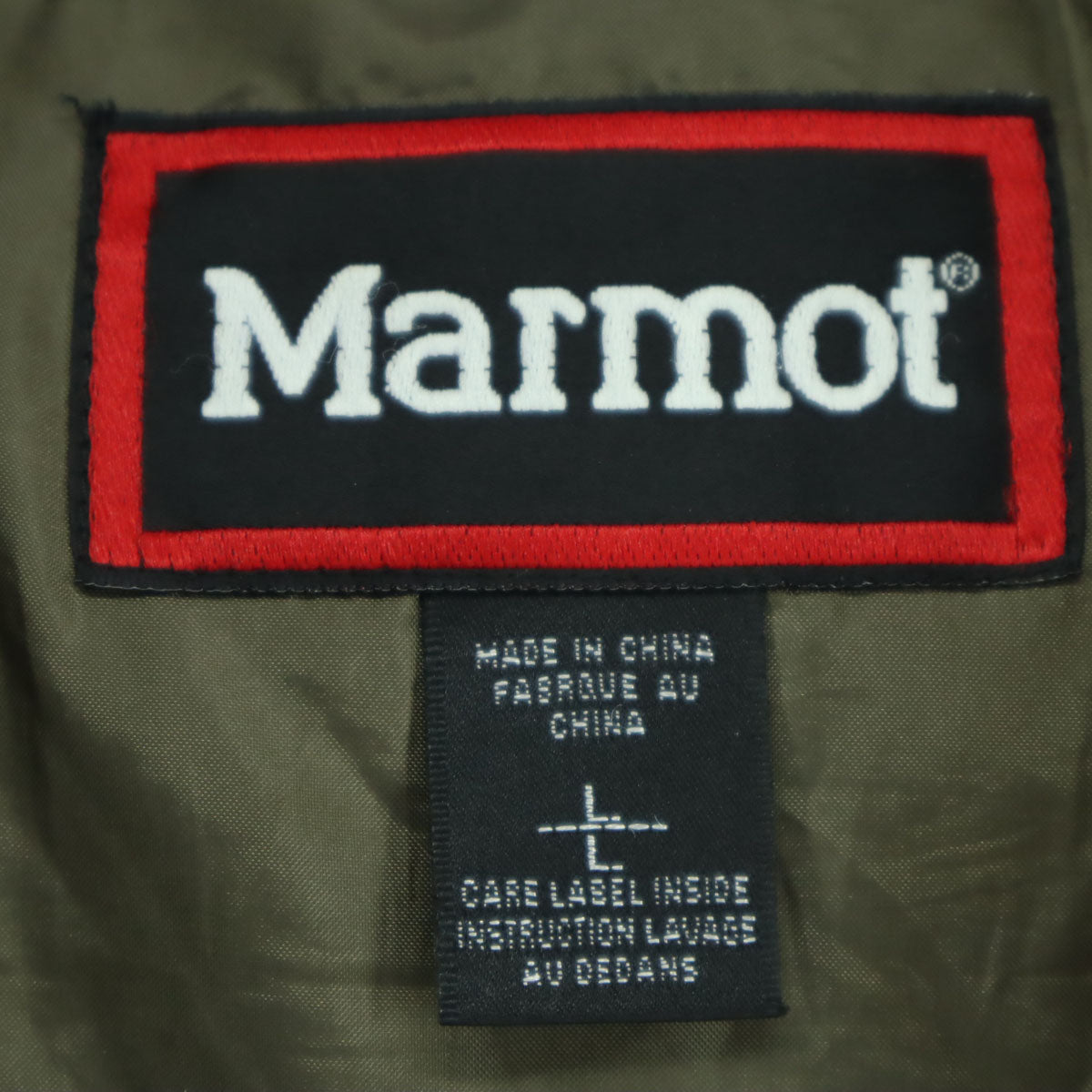 MARMOT マーモット 英字 長袖 フーディー ダウンジャケット L グレー デサント社製 フード取外し可 レディース