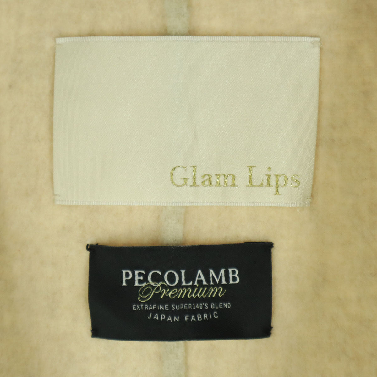 未使用 Glam Lips グラムリップス 長袖 スタンドカラー ロングコート F ホワイト レディース