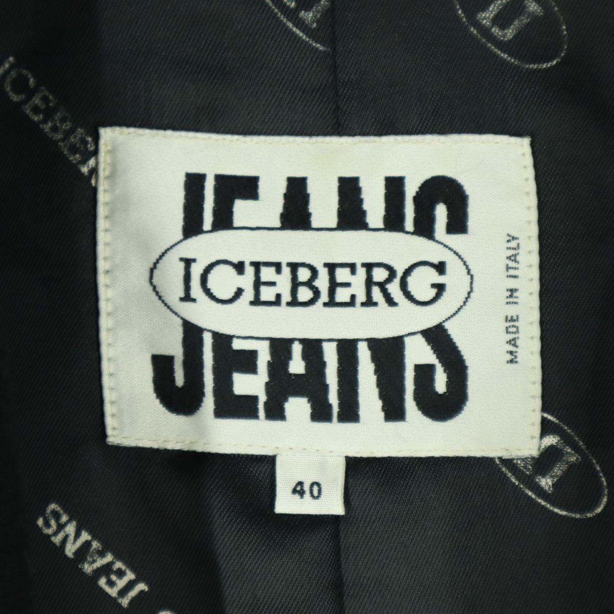 ICEBERG アイスバーグ イタリア製 長袖 ロング ピーコート 40 ブラック レディース