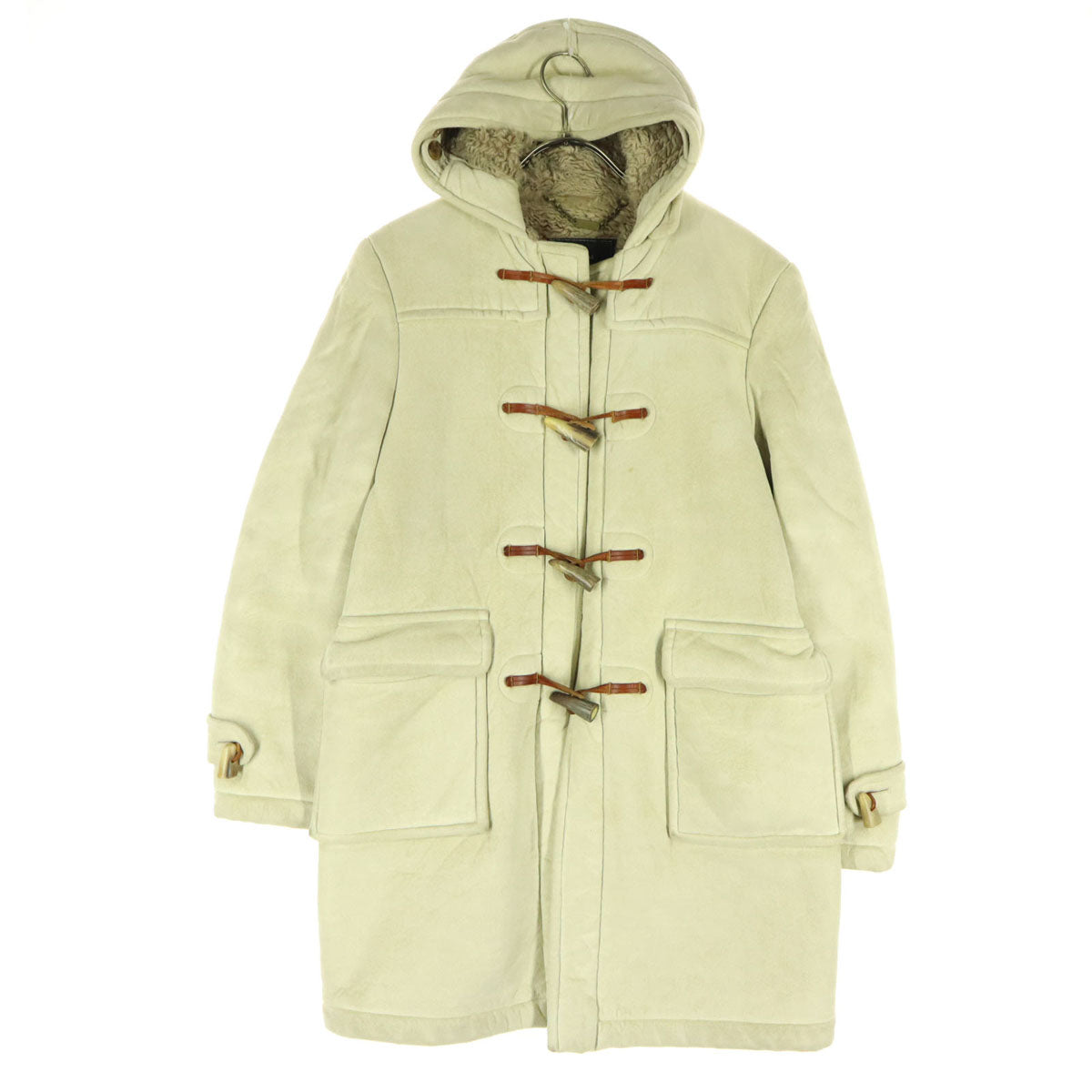 Gloverall グローバーオール 90s オールド 英国製 裏ボア フェイクムートン ダッフルコート アイボリー レディース