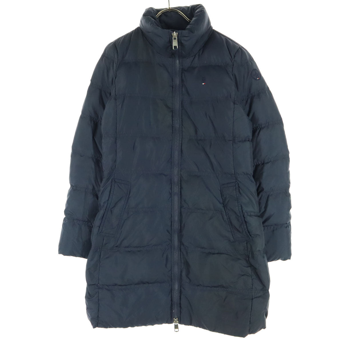 TOMMY HILFIGER トミーヒルフィガー ロング ダウンジャケット S ネイビー M162890012 レディース