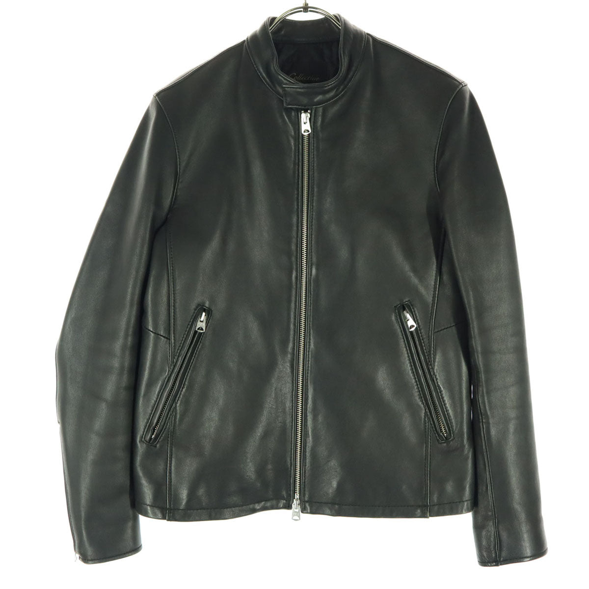 collective コレクティブ 長袖 レザー シングルライダースジャケット S ブラック 羊革 レディース