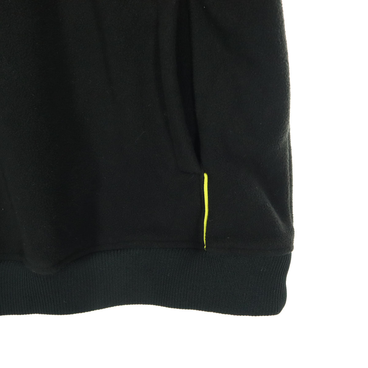 美品 Majestic マジェスティック ワンポイントロゴ 長袖 ハーフジップ フリースジャケット M ブラック メンズ