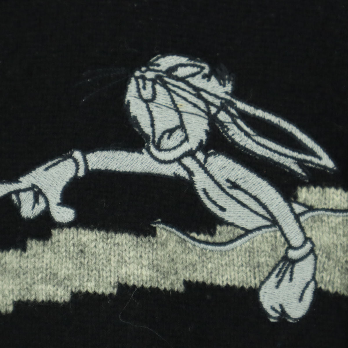 GREENCLUBS グリーンクラブ 日本製 カシミヤ混 キャラクター 長袖 セーター 4 ブラック メンズ