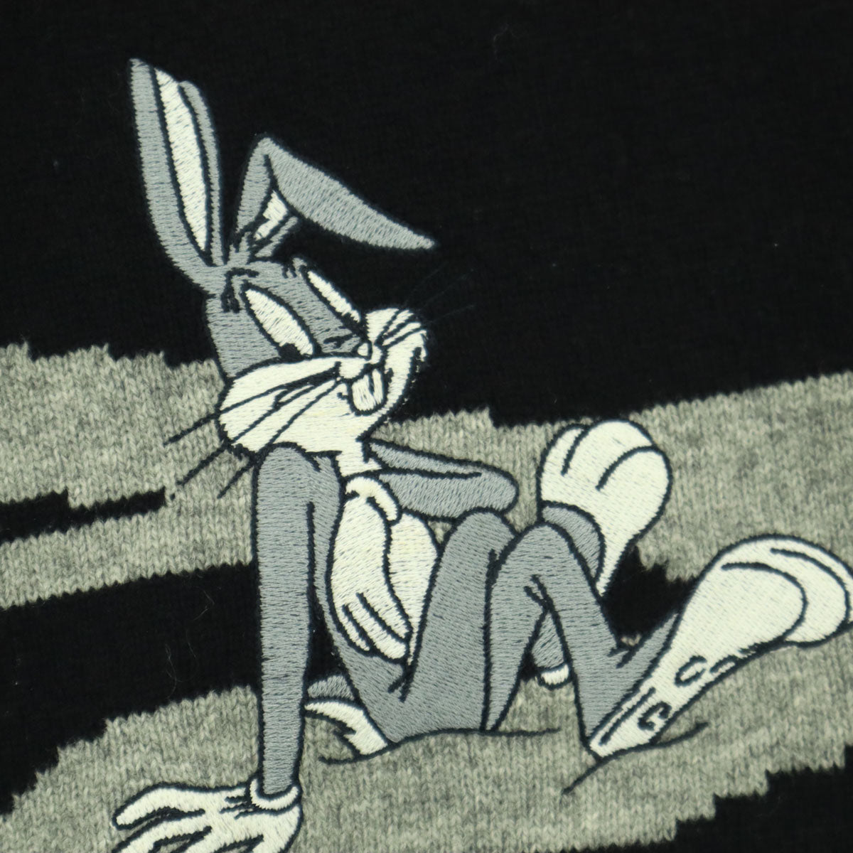 GREENCLUBS グリーンクラブ 日本製 カシミヤ混 キャラクター 長袖 セーター 4 ブラック メンズ