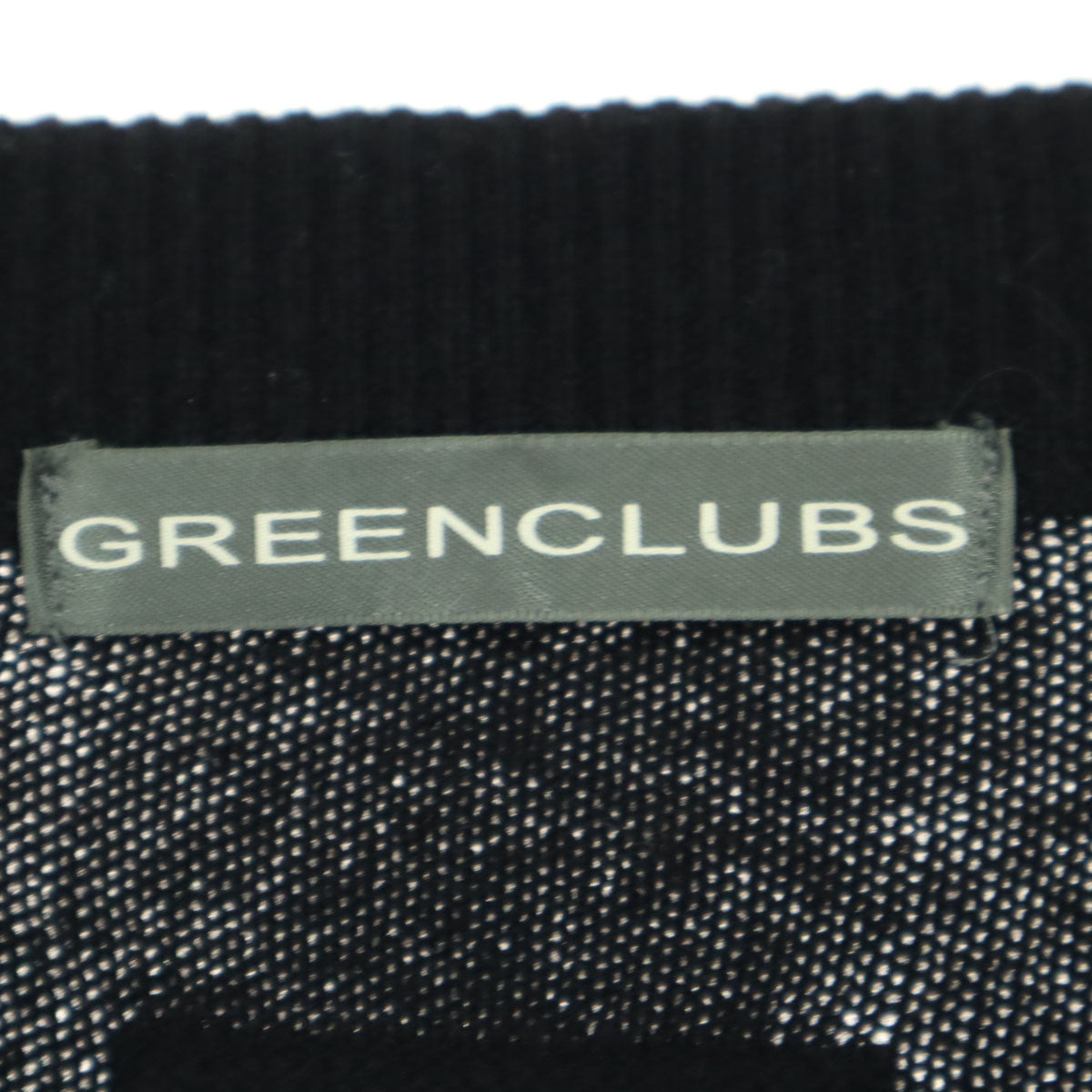 GREENCLUBS グリーンクラブ 日本製 カシミヤ混 キャラクター 長袖 セーター 4 ブラック メンズ