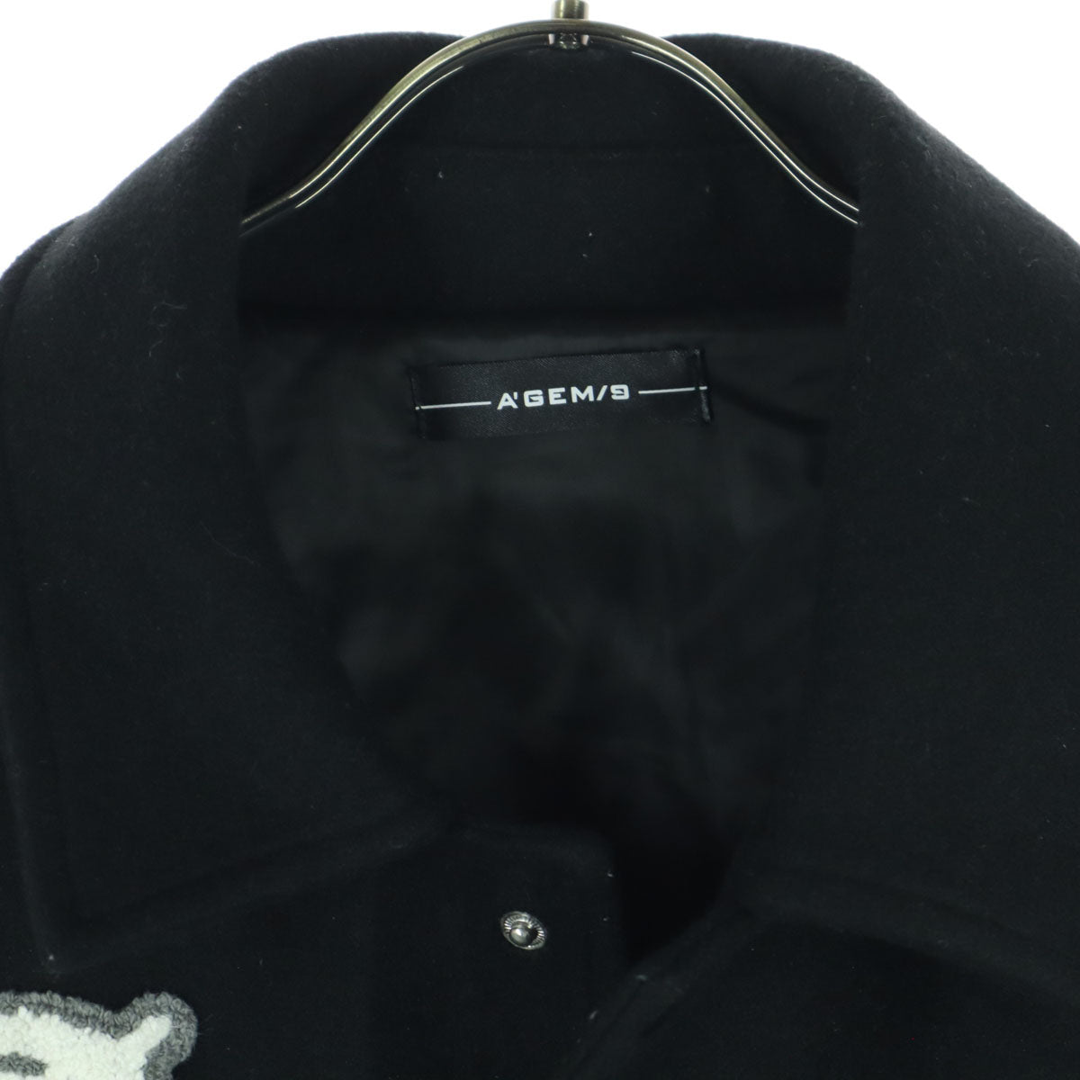 A'GEM/9 エージェムナイン 長袖 スタジャン F ブラック メンズ