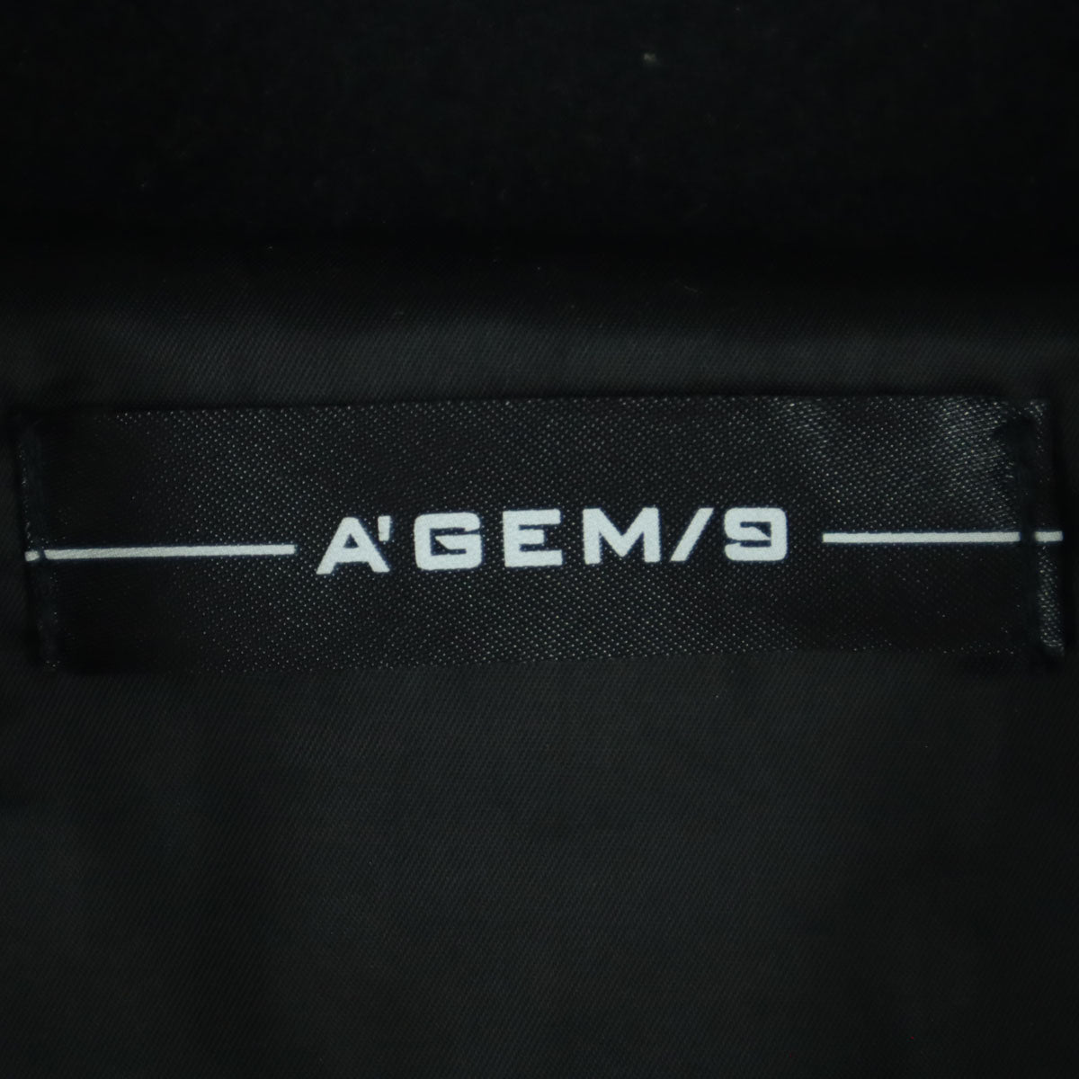 A'GEM/9 エージェムナイン 長袖 スタジャン F ブラック メンズ