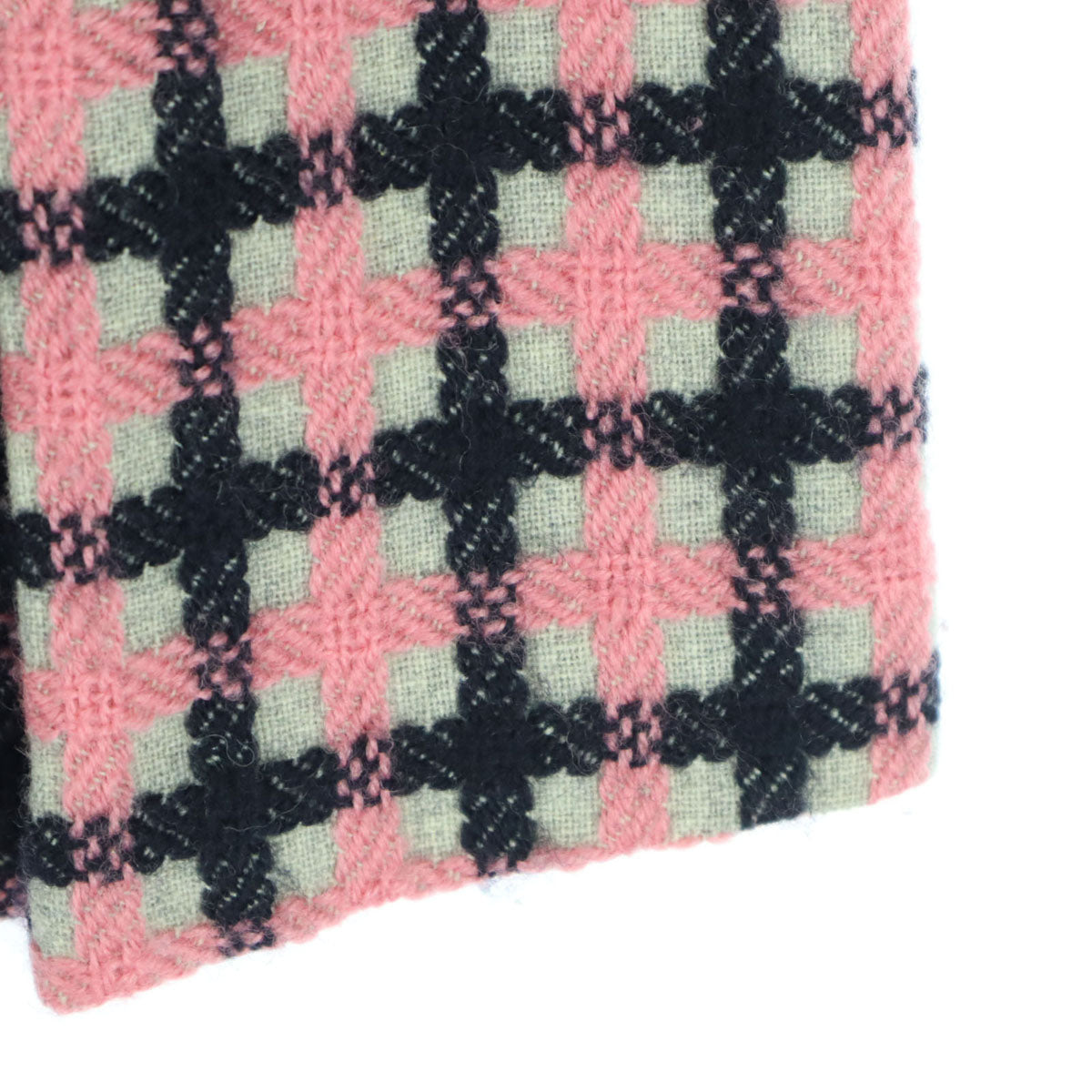 美品 M'S GRACY エムズグレイシー 日本製 チェック柄 ツイード ミニスカート 38 ピンク系 レディース